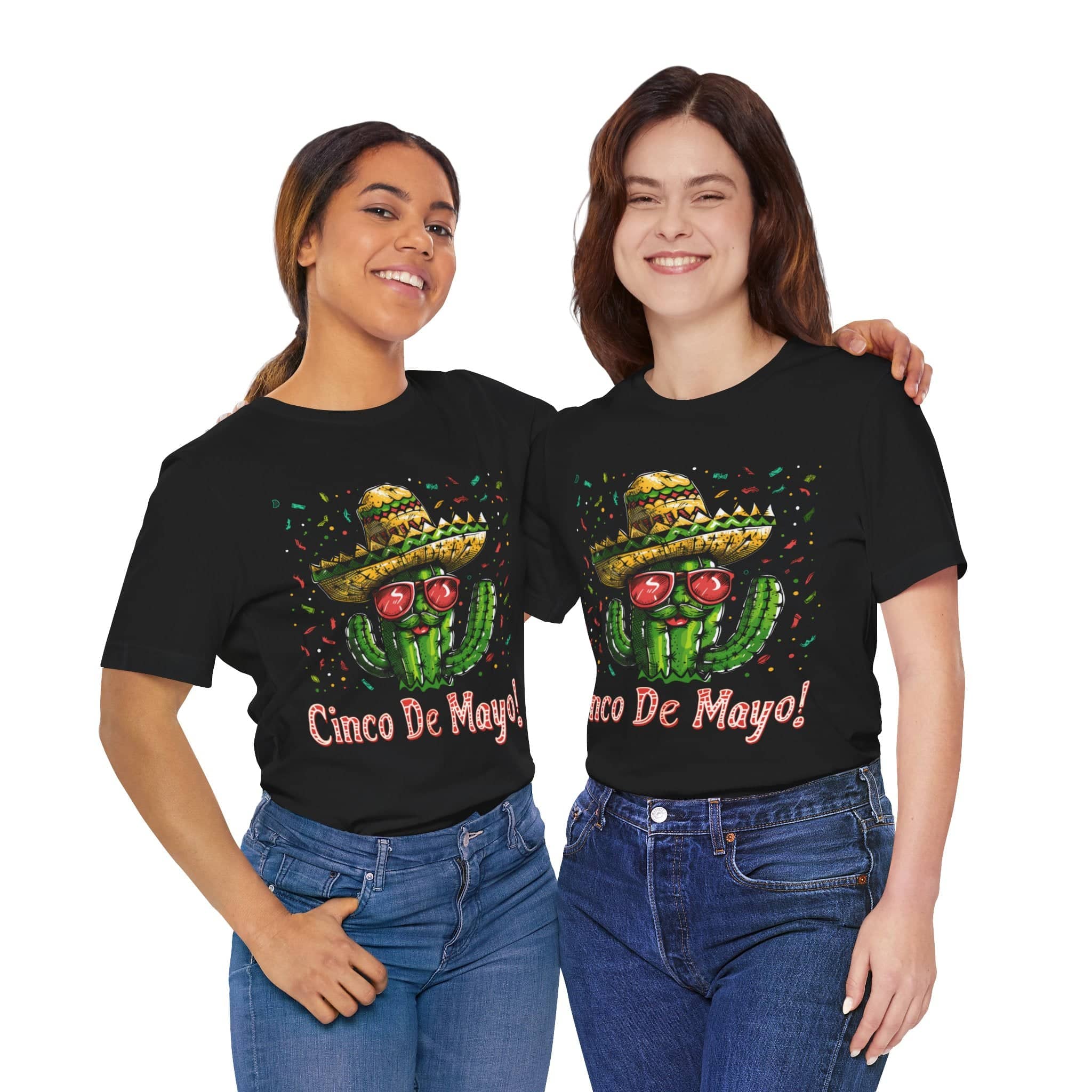 Desert Fiesta - 'Cinco De Mayo!' Cactus Celebration T-Shirt Unisex Jersey Short Sleeve Tee