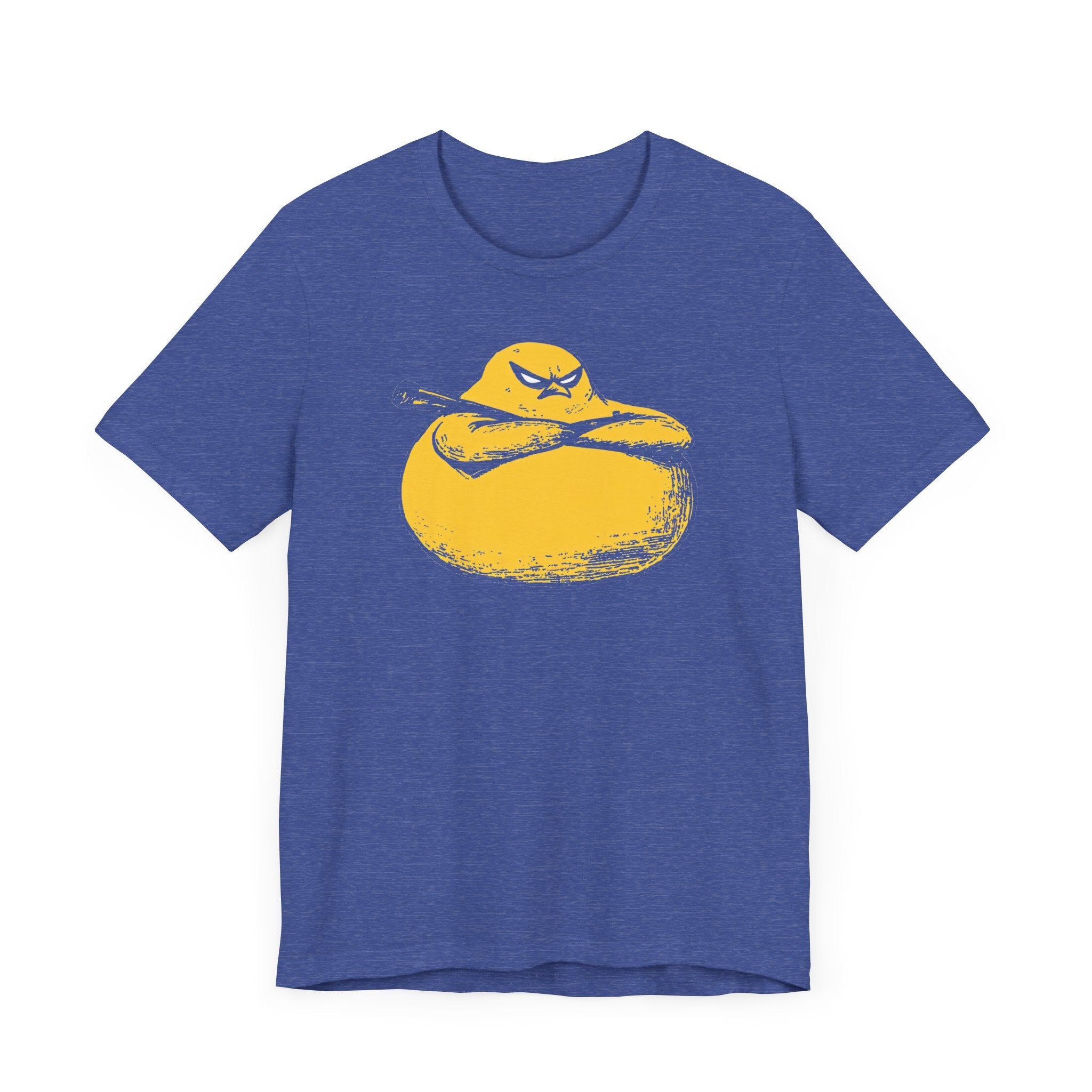Tough Yellow Chicken Blob with Bat Graphic Tee