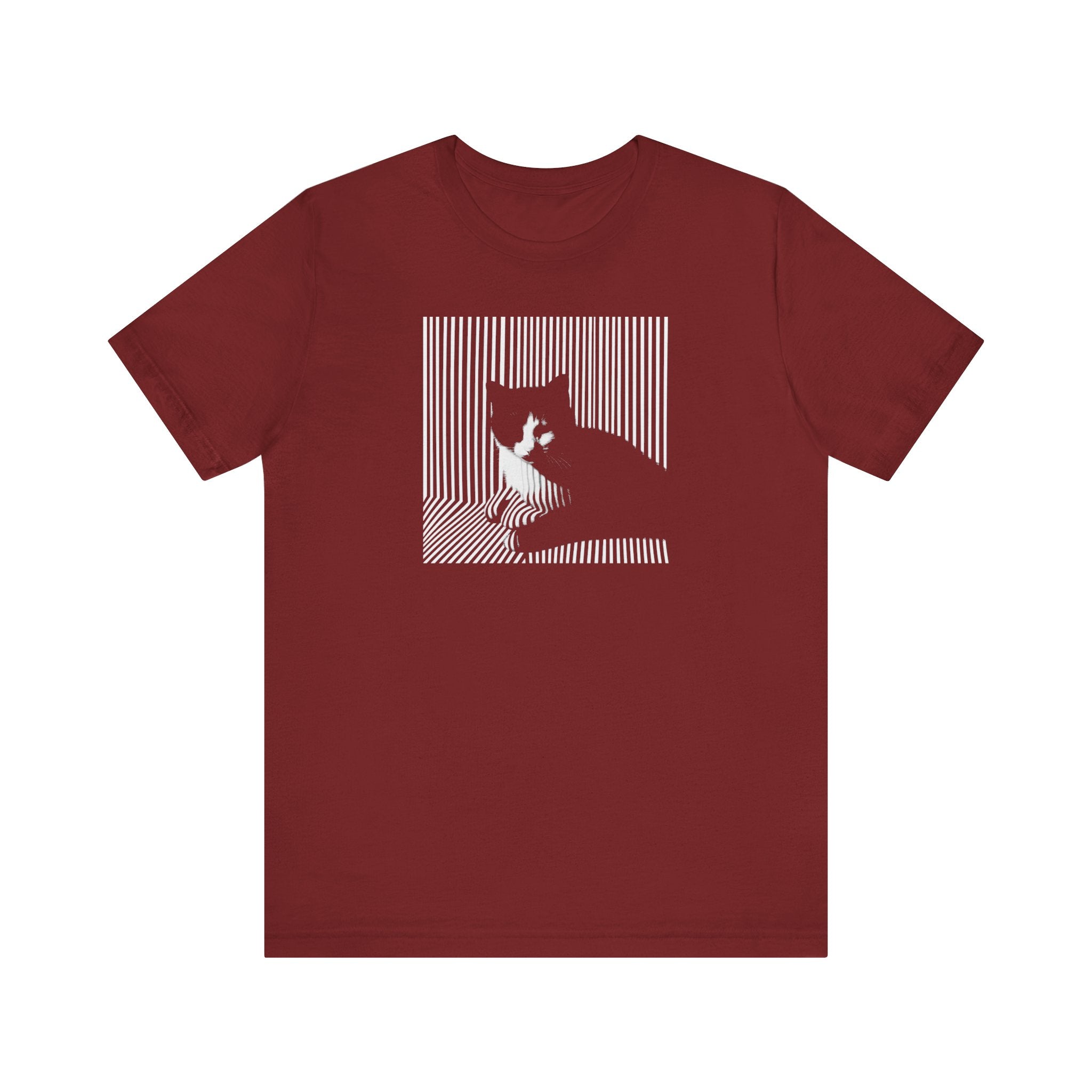 Abstract Black Cat Graphic Tee – Modern Minimalist Cat Lover Shirt