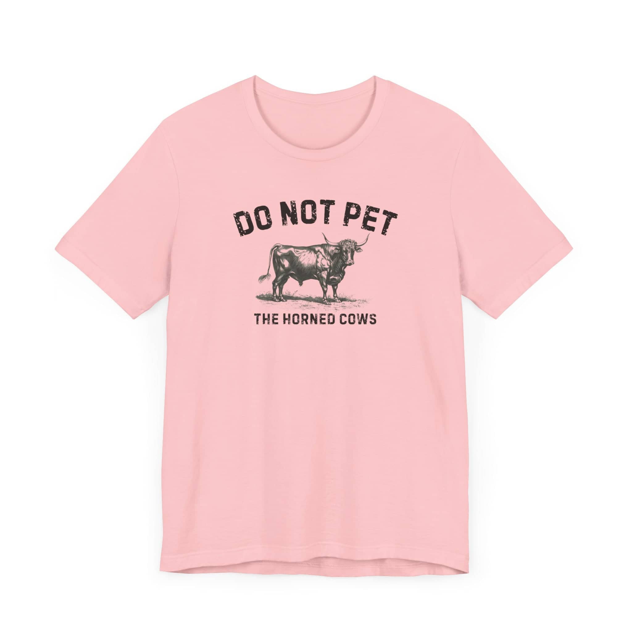 Do Not Pet The Horned Cows Shirt Funny Bull Lover Tee