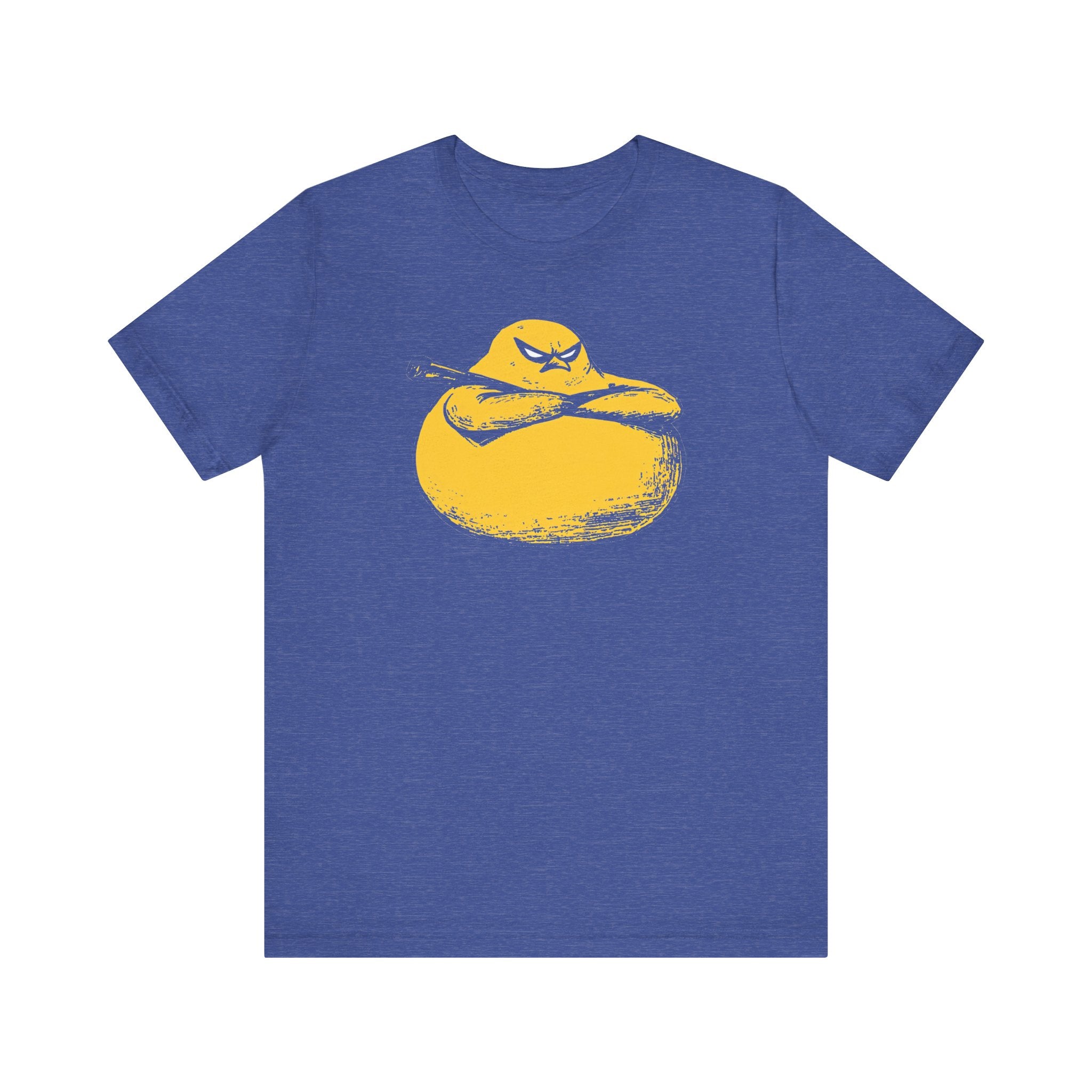 Tough Yellow Chicken Blob with Bat Graphic Tee