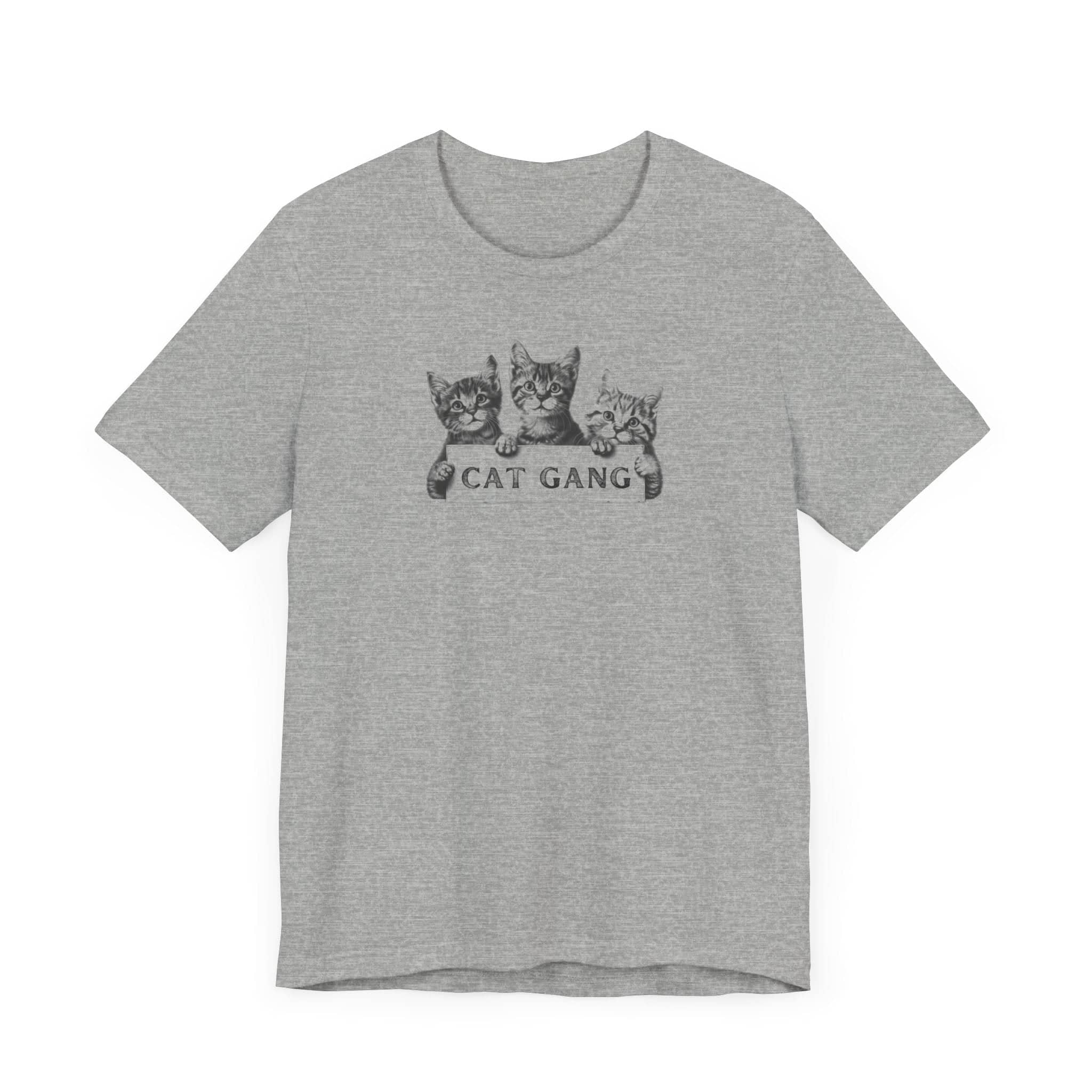 Cat Gang Shirt Funny Cat Lover Kitten Unisex Jersey Short Sleeve Tee