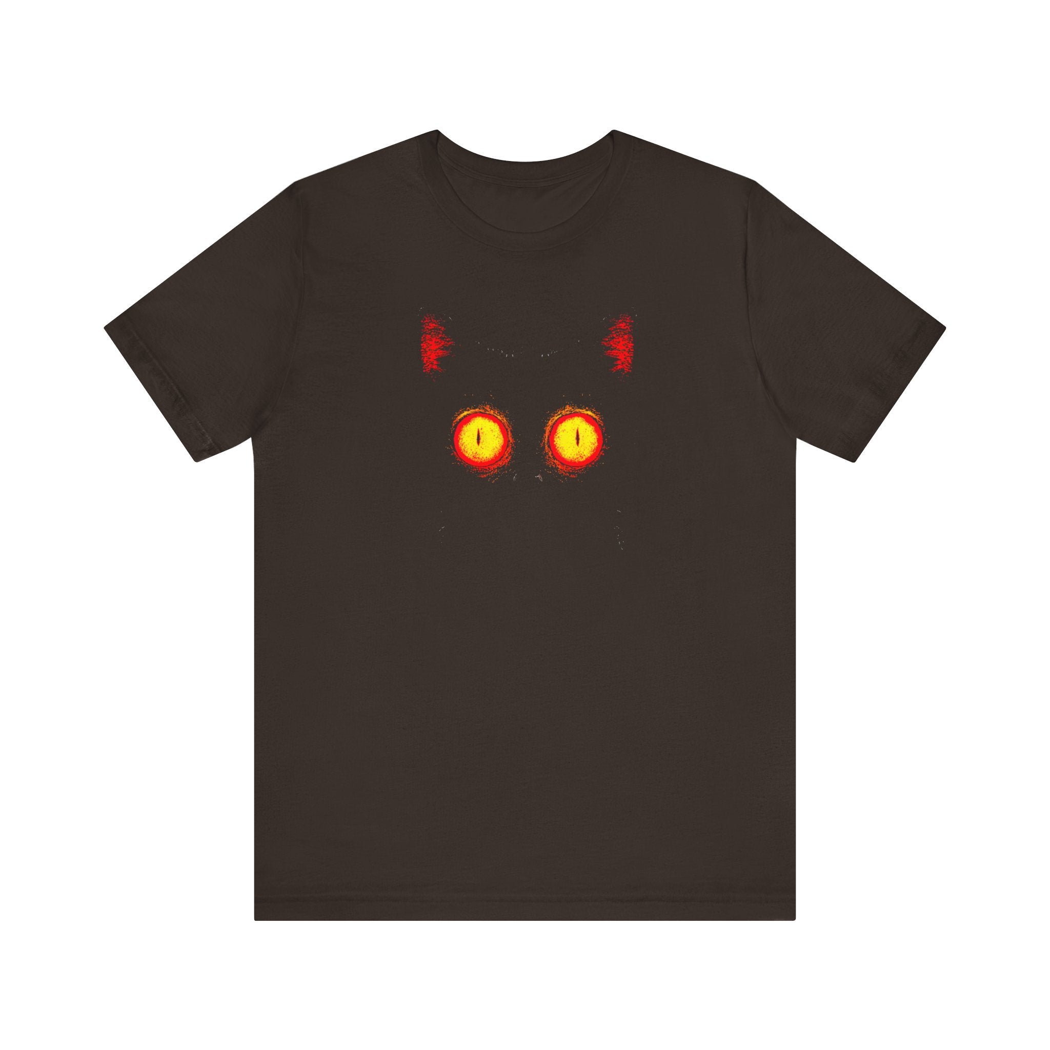 Glowing Cat Eyes T-Shirt – Mysterious Black Cat Tee