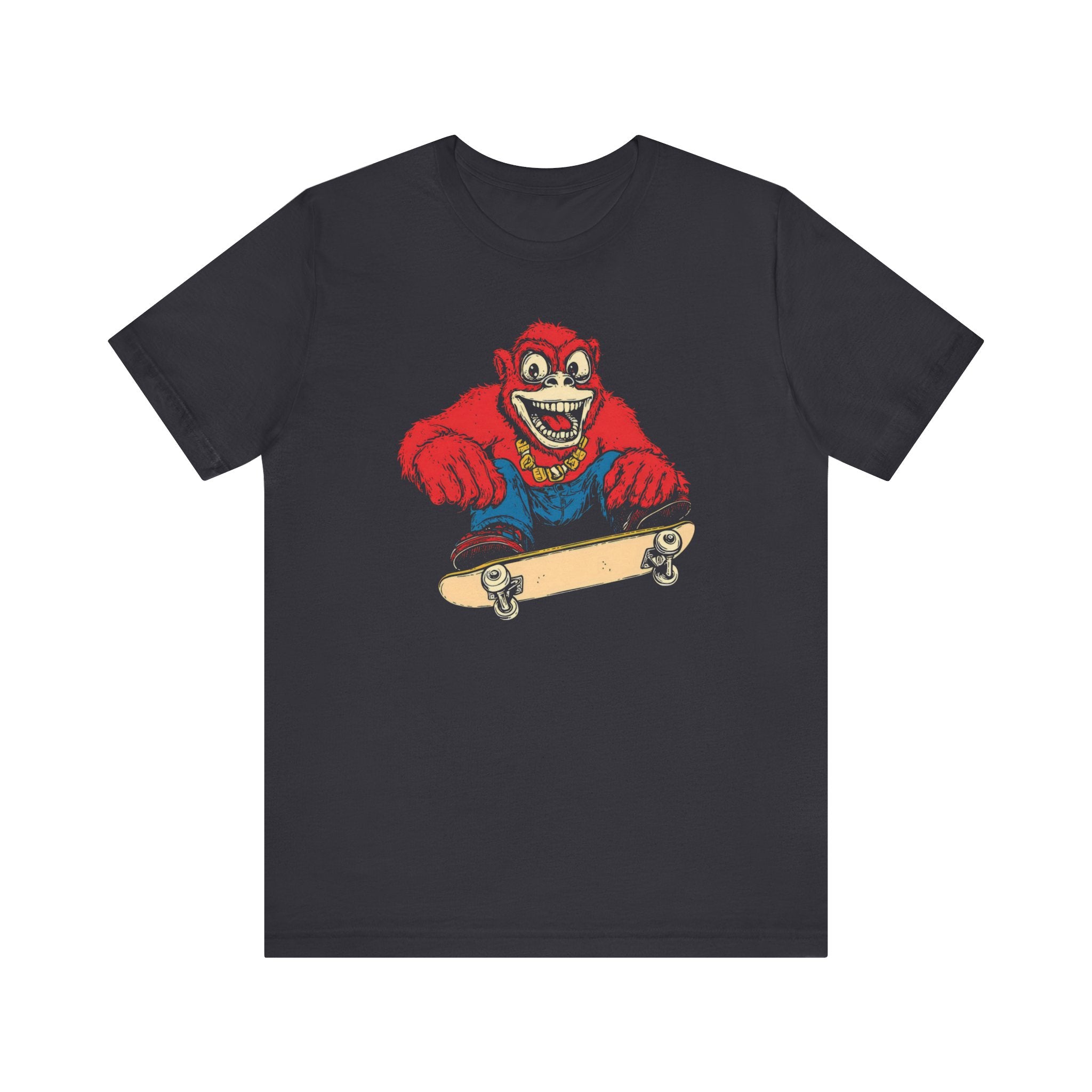 Skateboarding Gorilla T-Shirt - Cool Retro Style Ape Graphic Tee