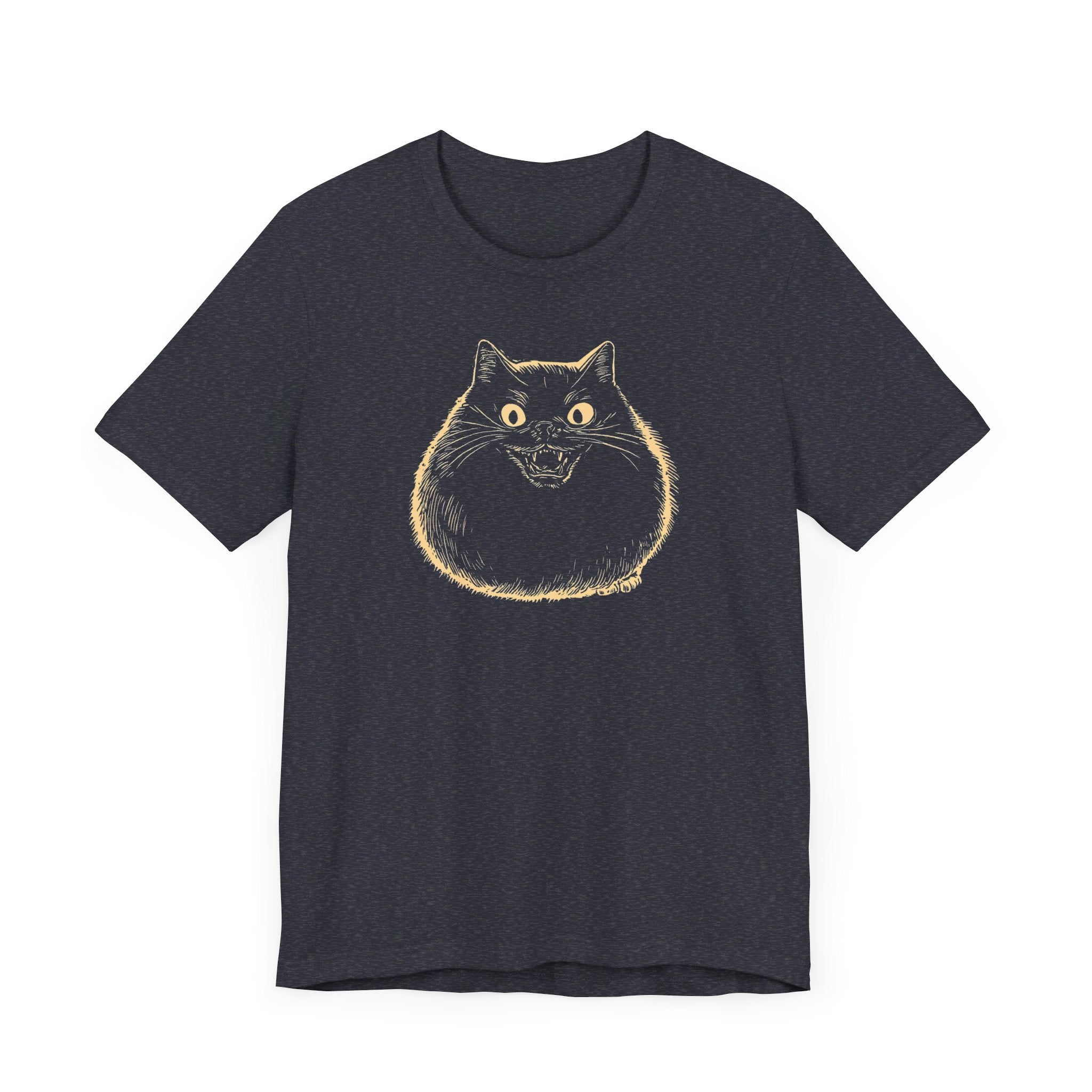 Spooky Black Cat Graphic T-Shirt