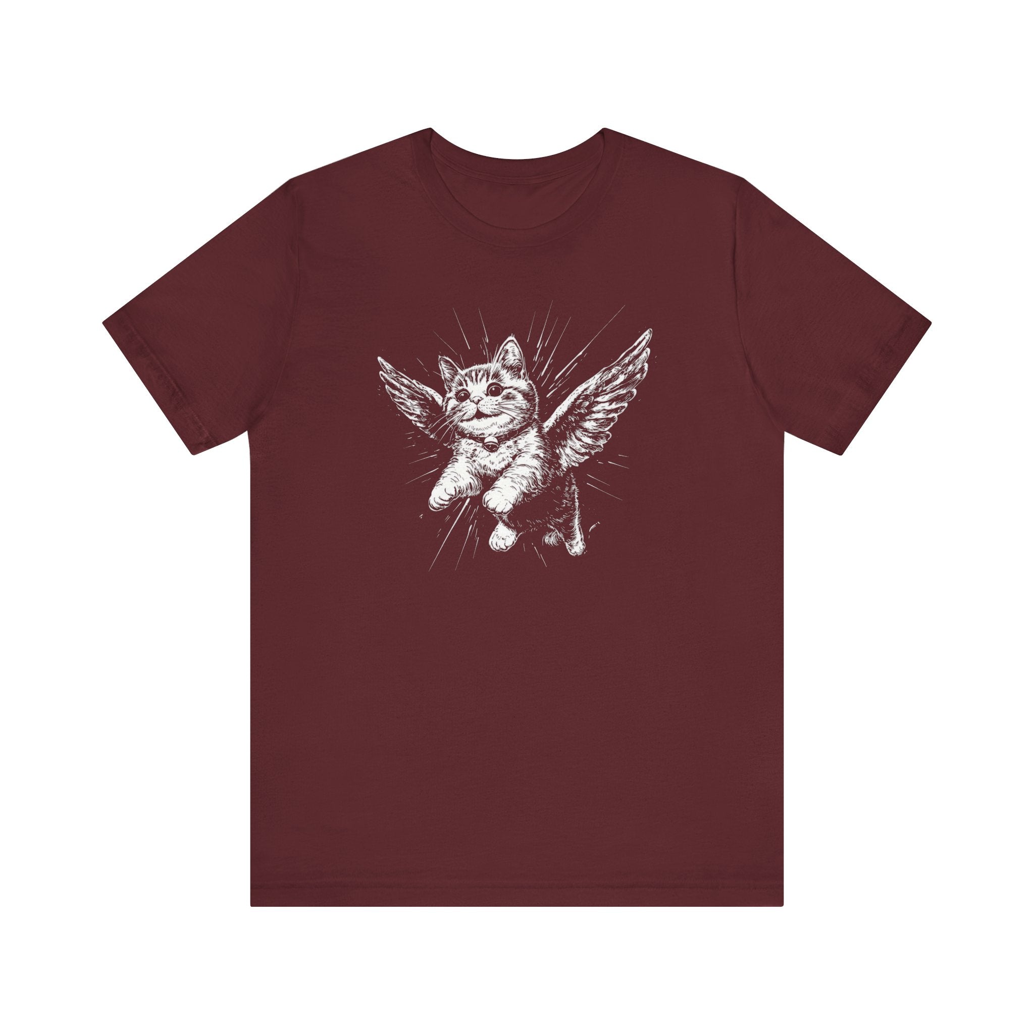 Flying Kitten with Angel Wings Graphic T-Shirt