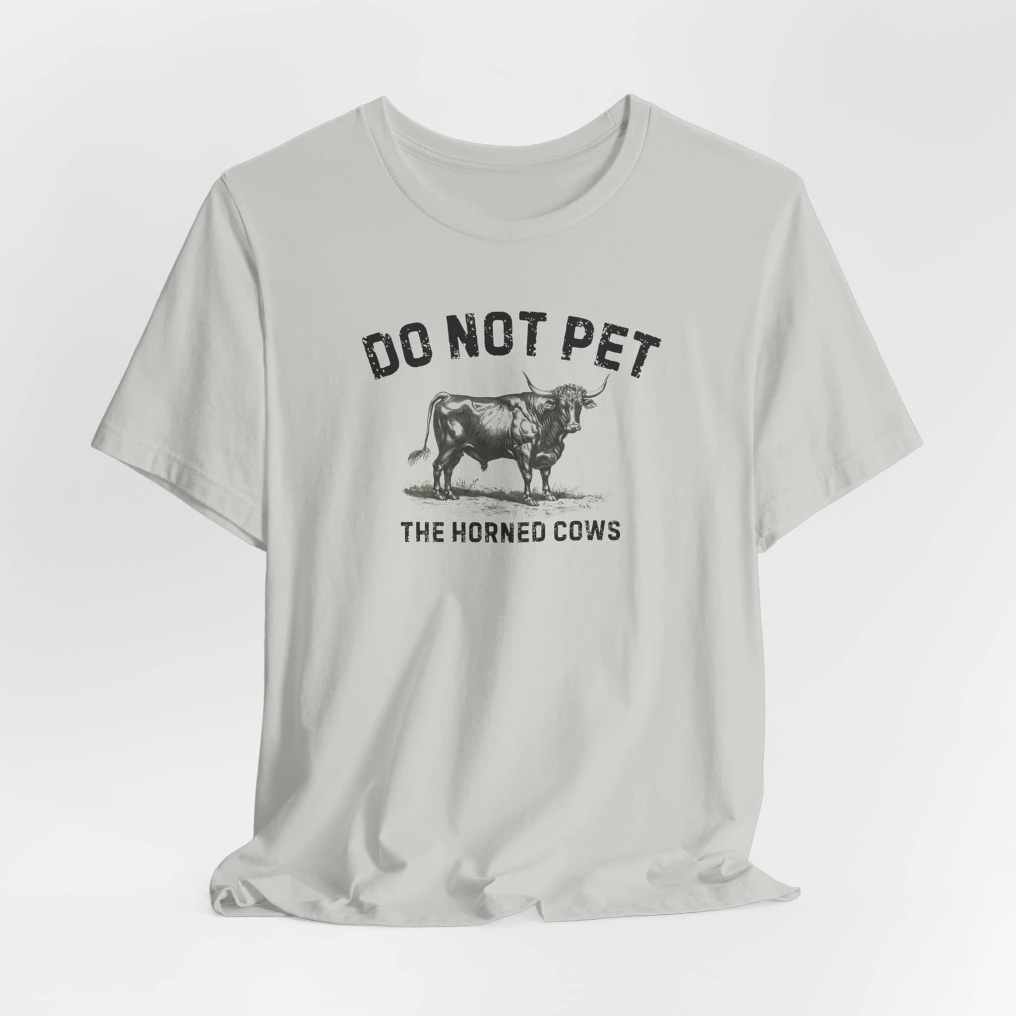 Do Not Pet The Horned Cows Shirt Funny Bull Lover Tee