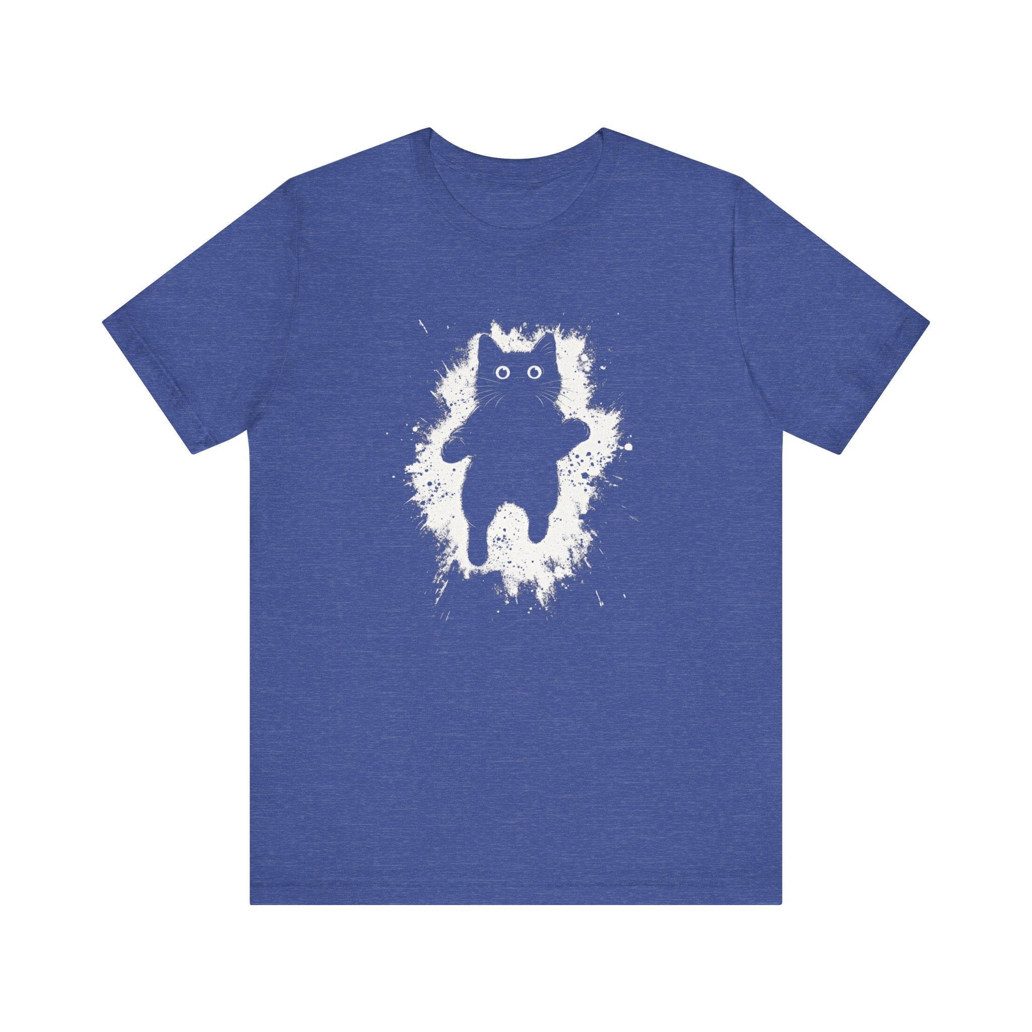 Floating Cat T-Shirt Minimalist and Quirky Design