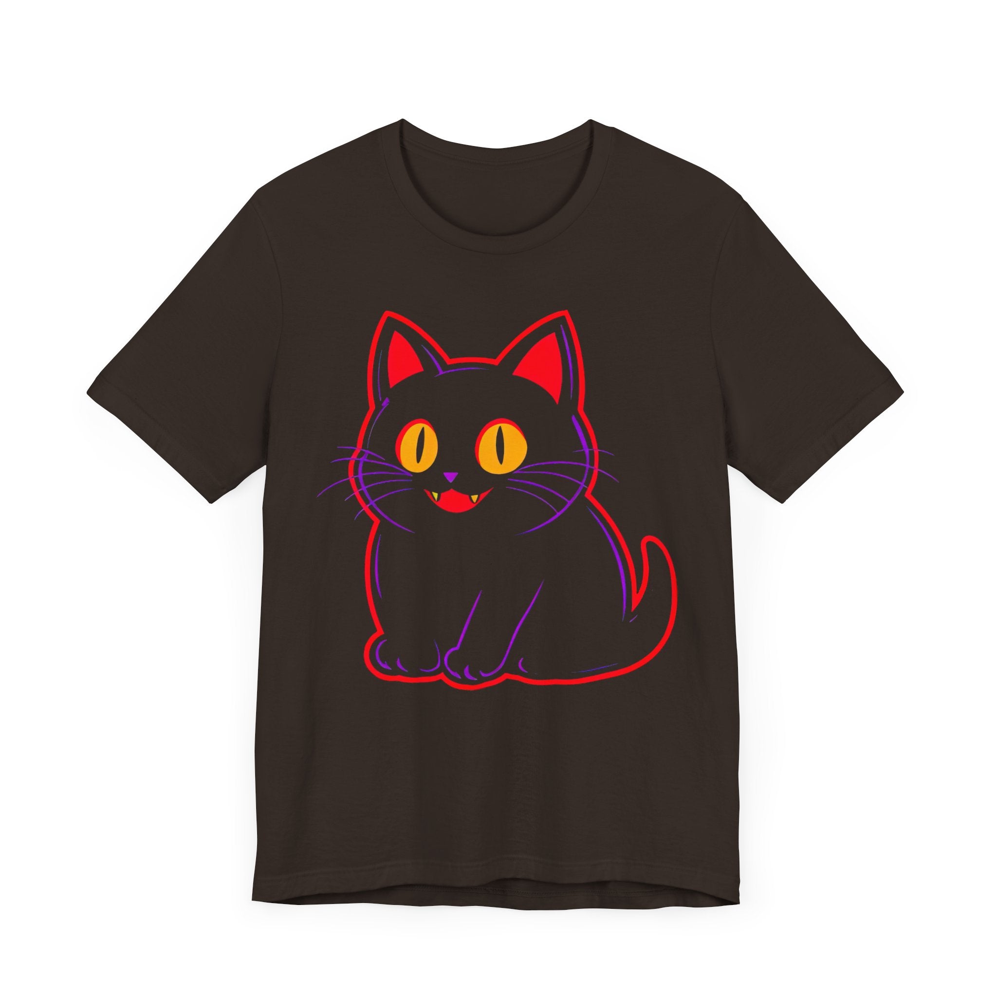 Neon Black Cat Graphic Tee