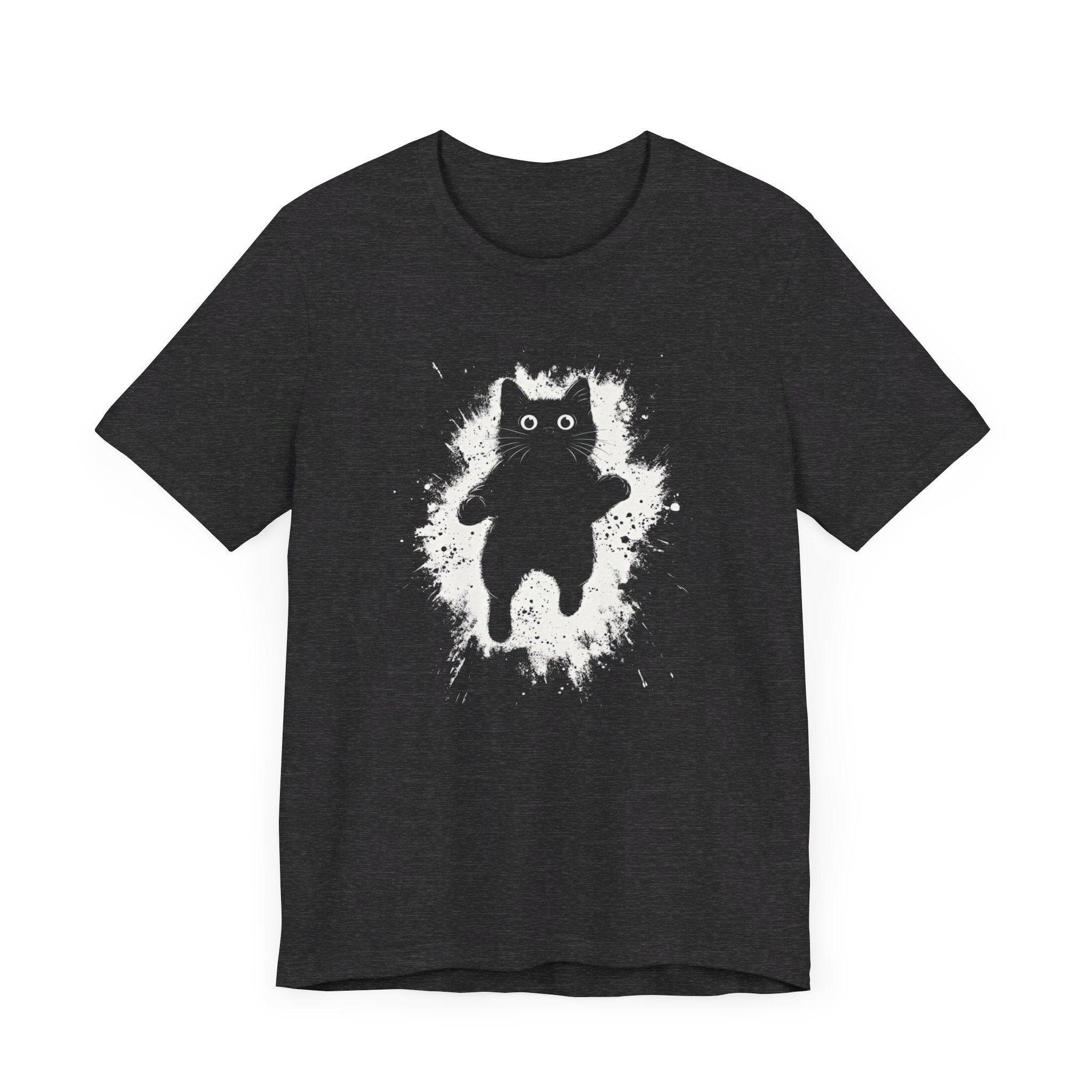 Floating Cat T-Shirt Minimalist and Quirky Design