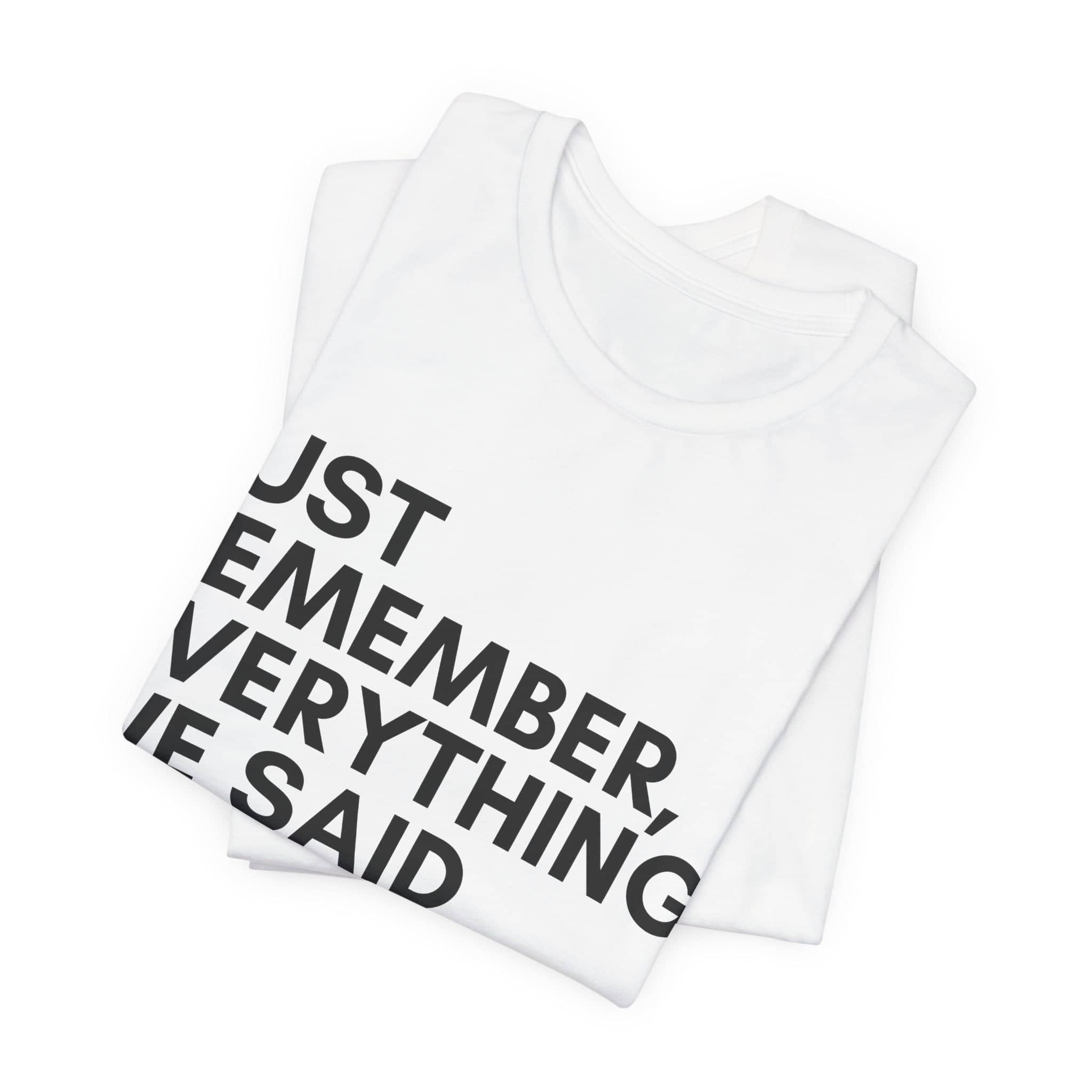 Predictive Proverbs Tee Top Centered Unisex Jersey Short Sleeve Tee