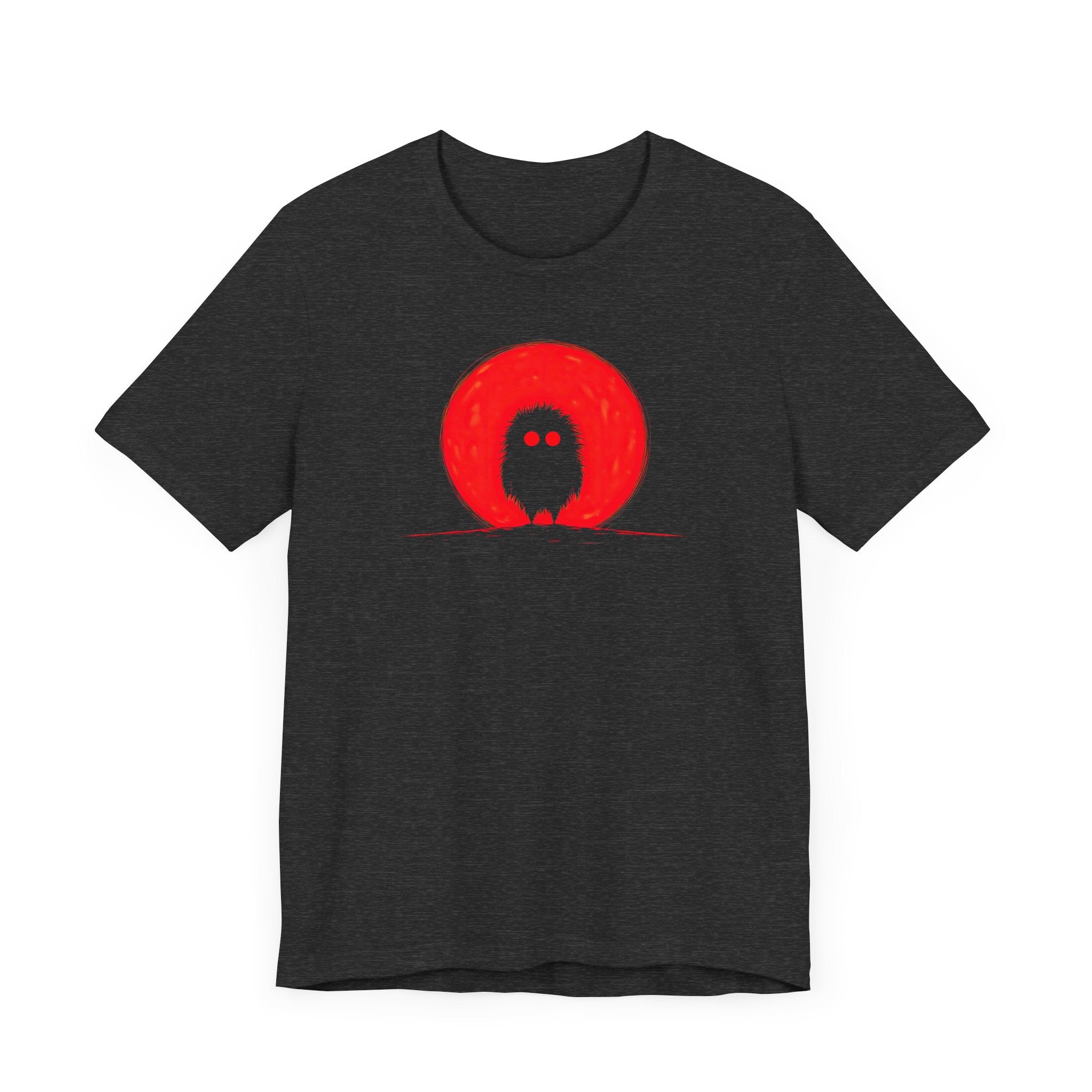 Red Moon Silhouette Creature Graphic Tee