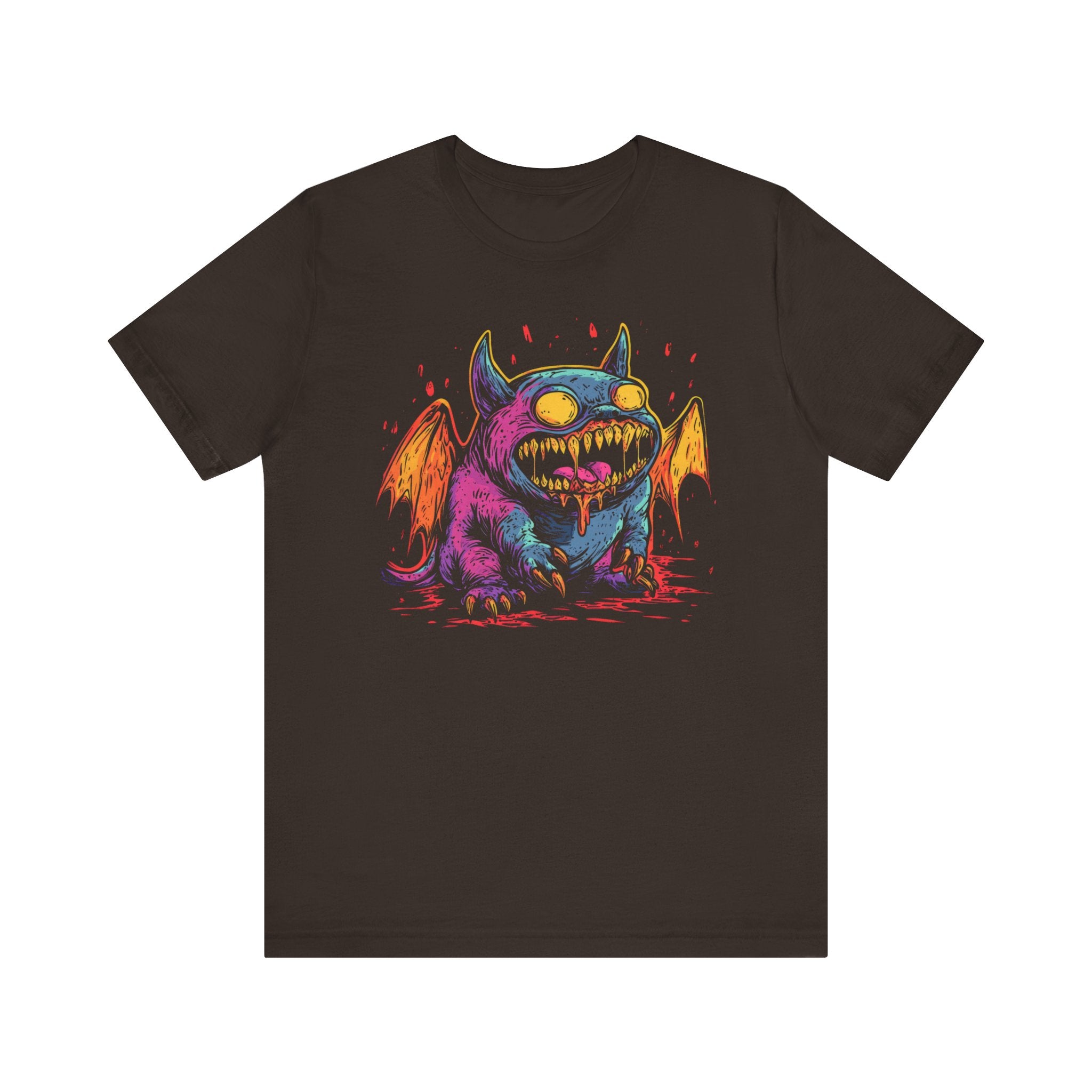 Neon Bat Creature T-Shirt Bold and Playful Design