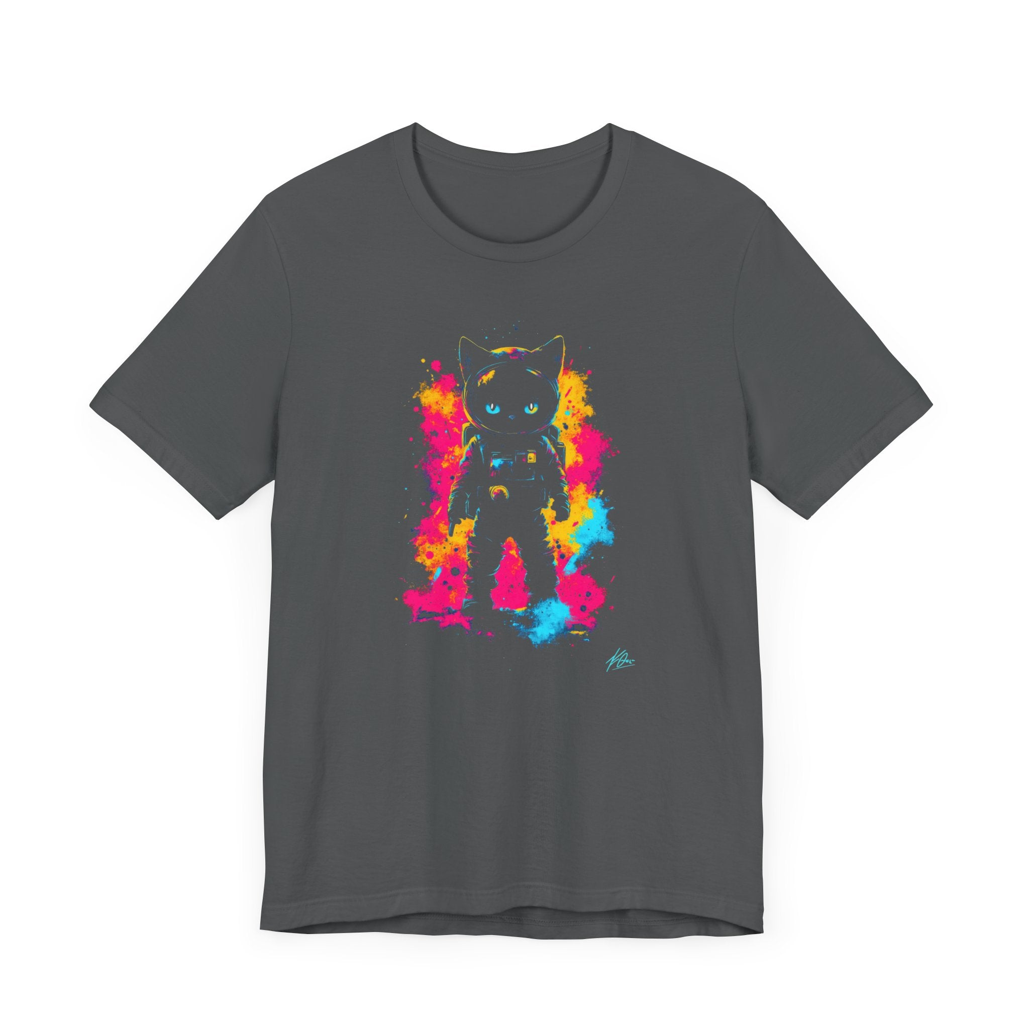 Neon Astronaut Cat T-Shirt