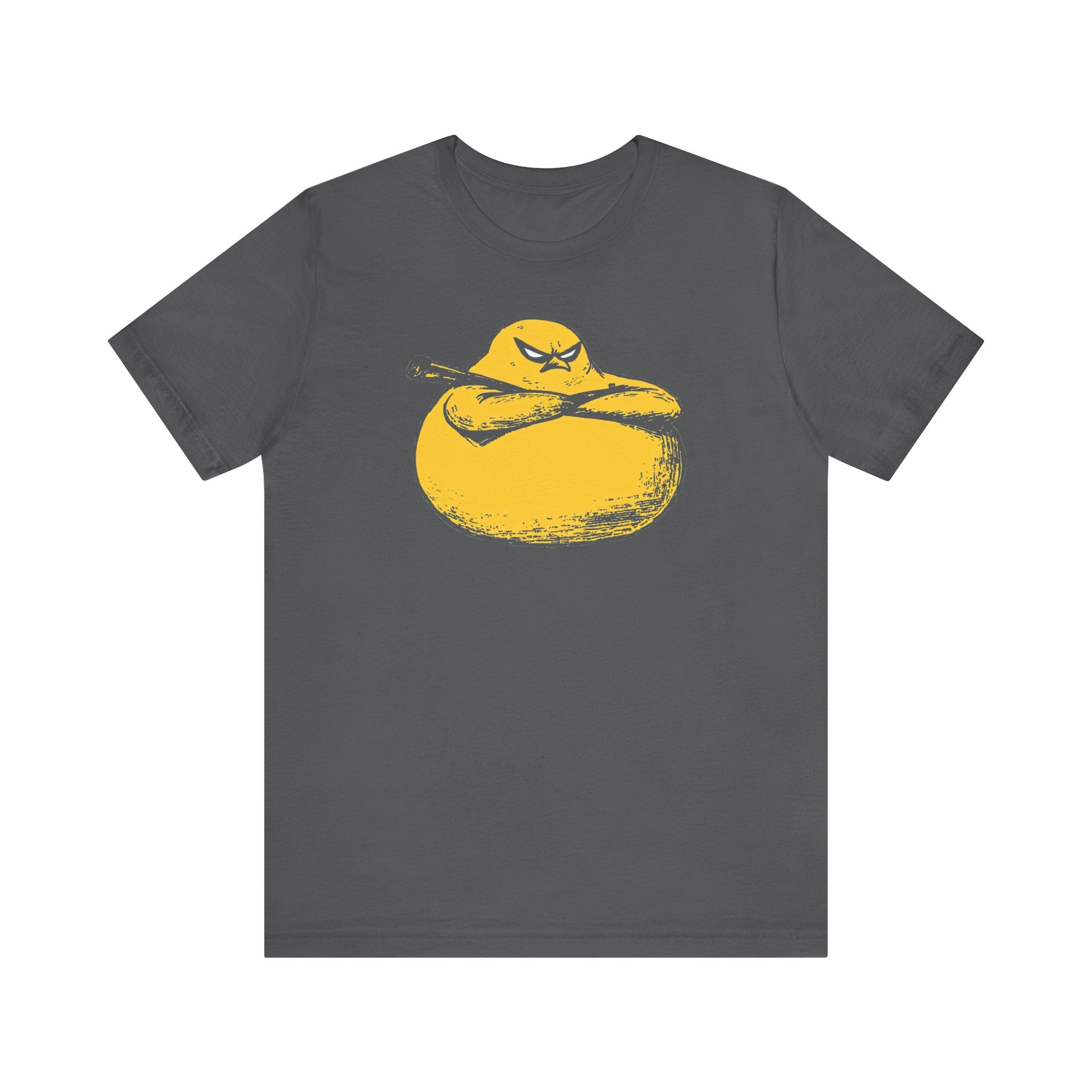 Tough Yellow Chicken Blob with Bat Graphic Tee