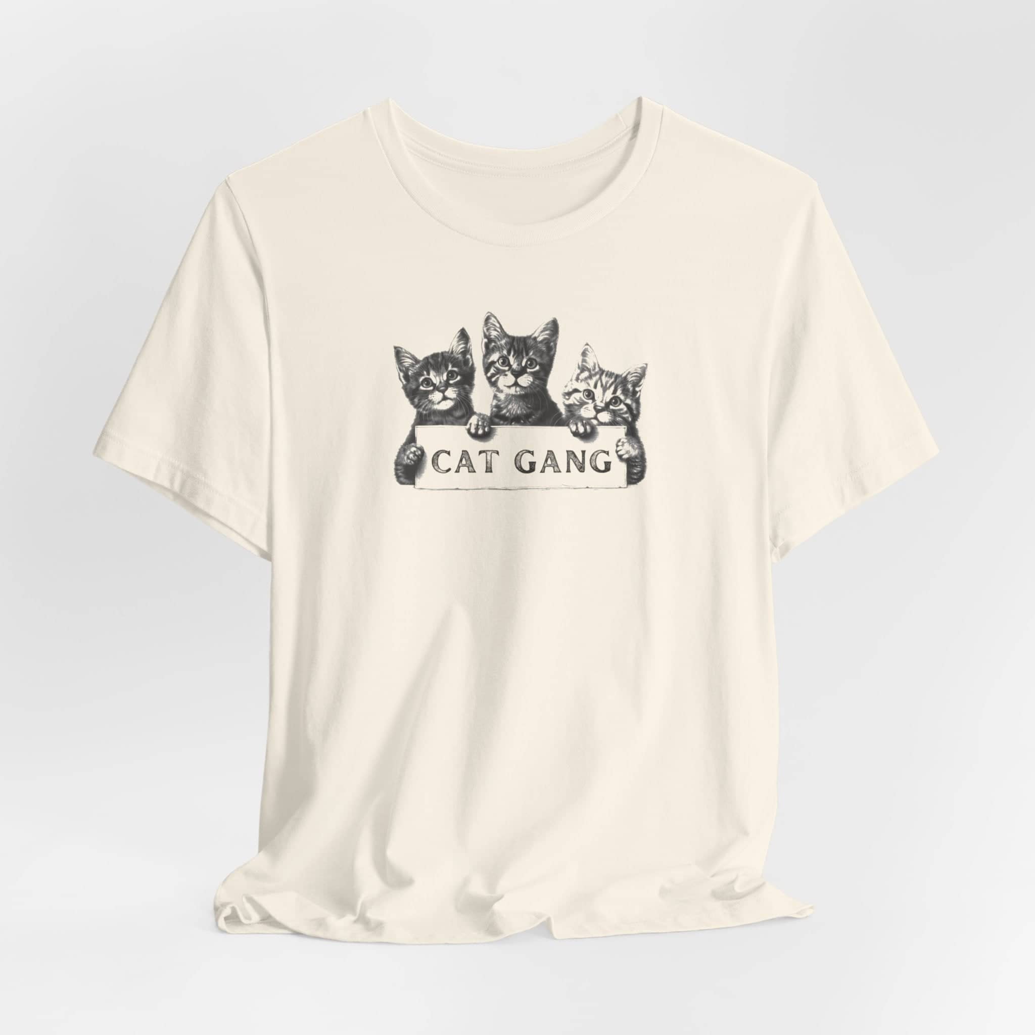 Cat Gang Shirt Funny Cat Lover Kitten Unisex Jersey Short Sleeve Tee