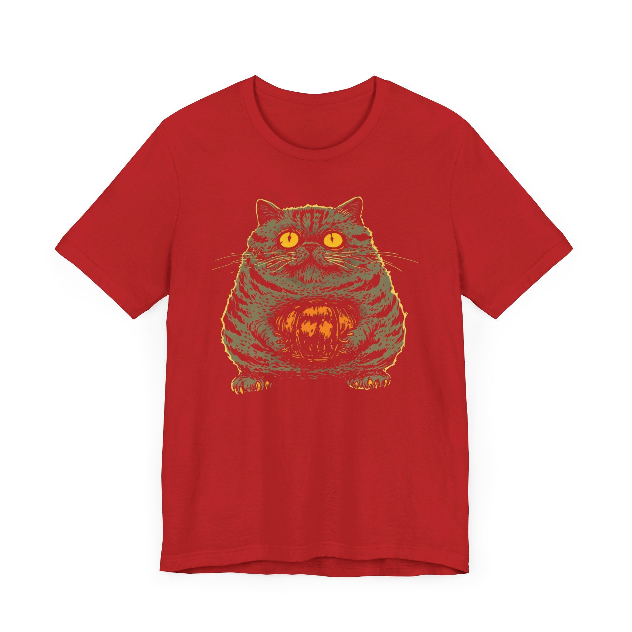 Halloween Cat with Pumpkin T-Shirt Funny Spooky Design