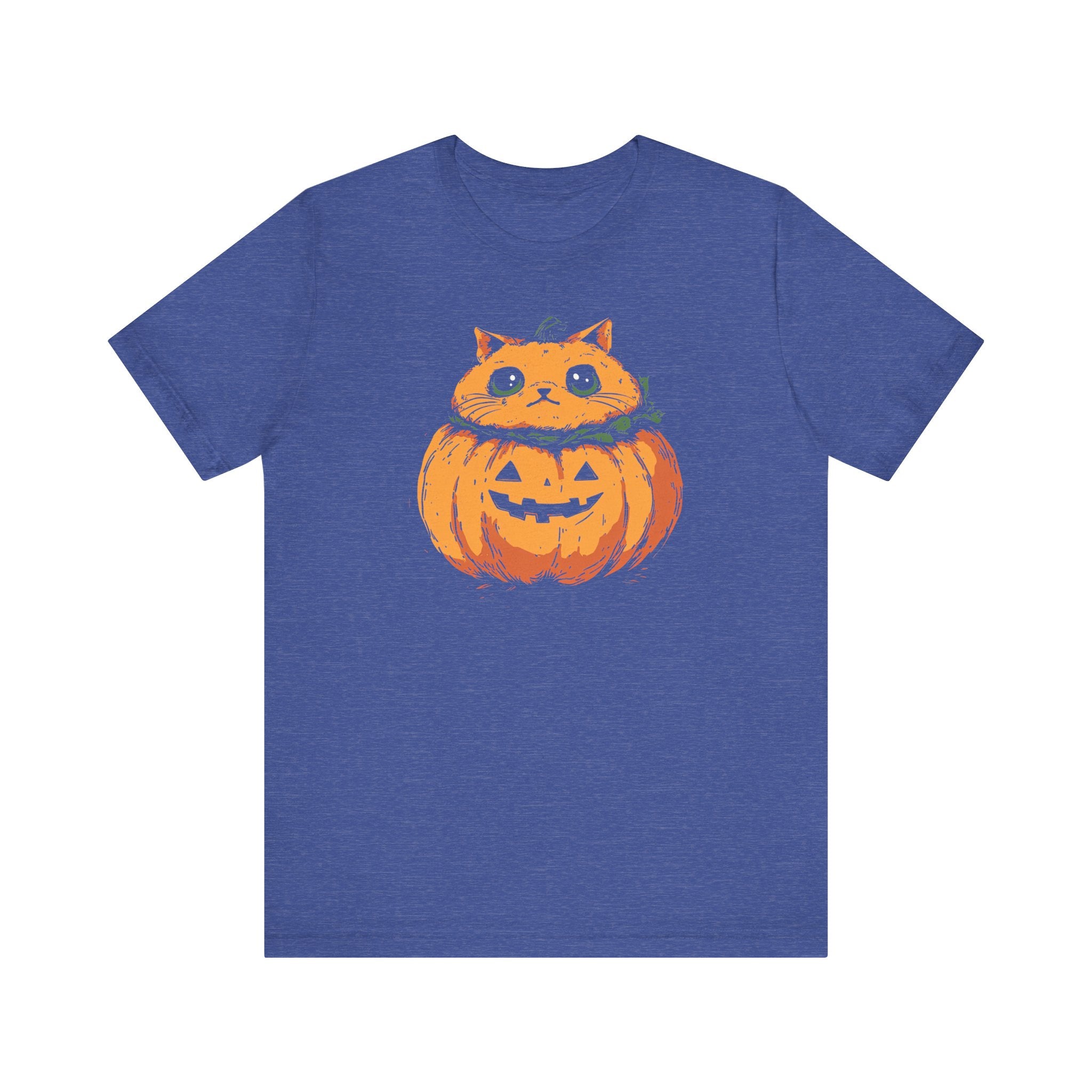 Pumpkin Cat T-Shirt - Cute Halloween Jack-o’-Lantern Kitty Design