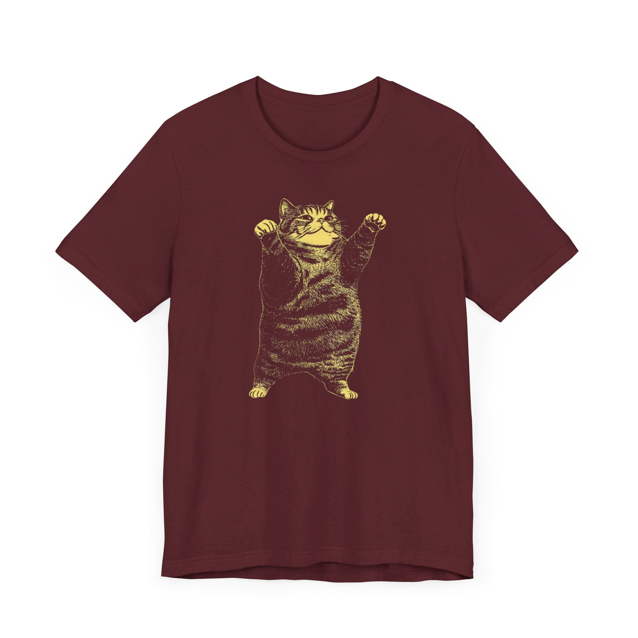Stretching Cat T-Shirt - Funny Feline Pose Design