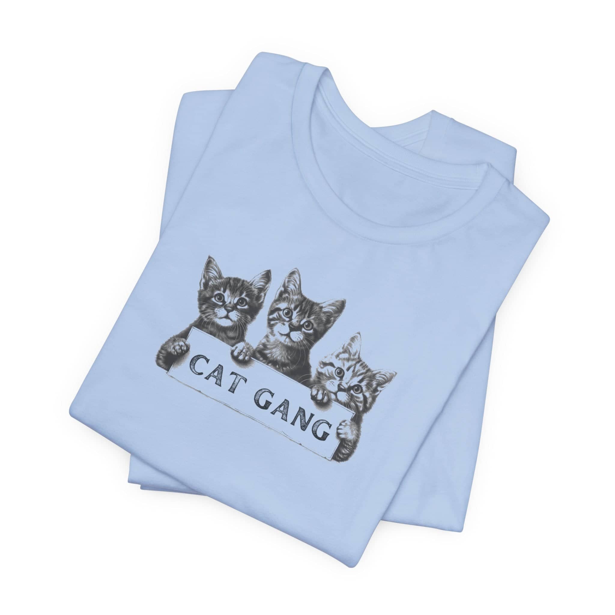 Cat Gang Shirt Funny Cat Lover Kitten Unisex Jersey Short Sleeve Tee