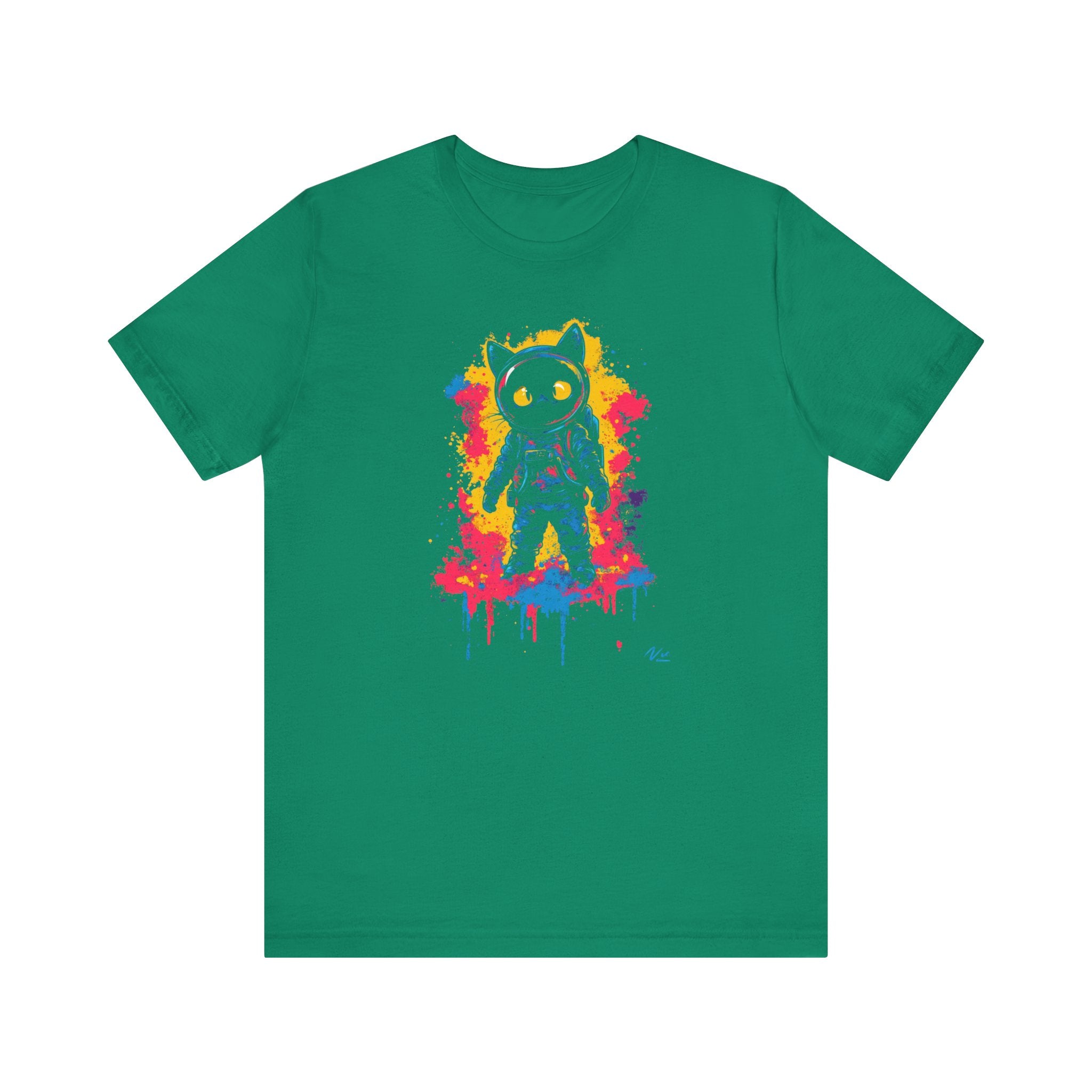 Vibrant Splash Catstronaut T-Shirt