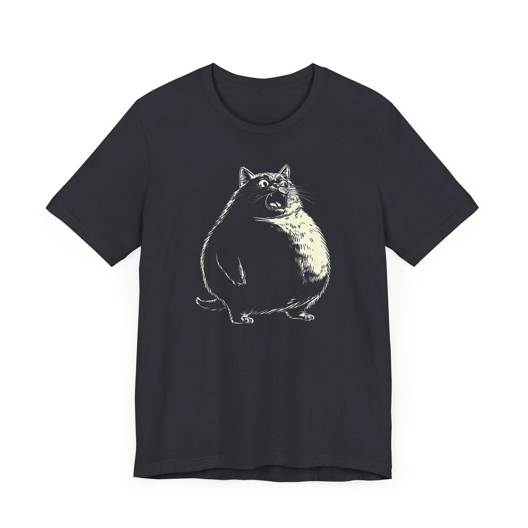 Chonky Black Cat Graphic T-Shirt