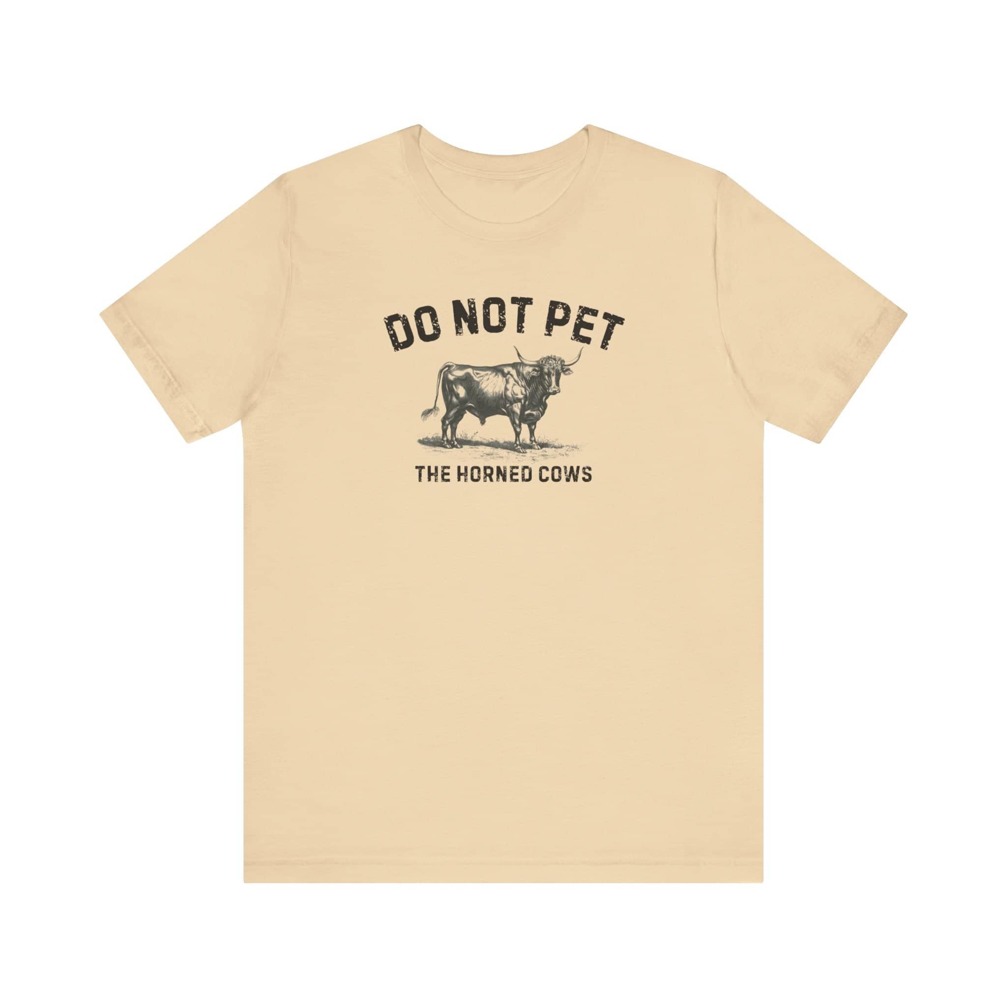 Do Not Pet The Horned Cows Shirt Funny Bull Lover Tee