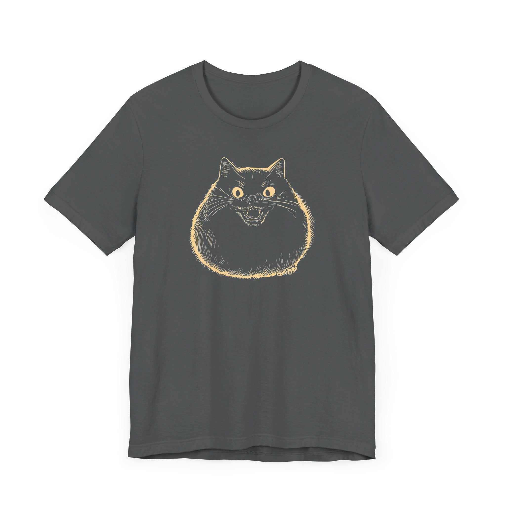 Spooky Black Cat Graphic T-Shirt