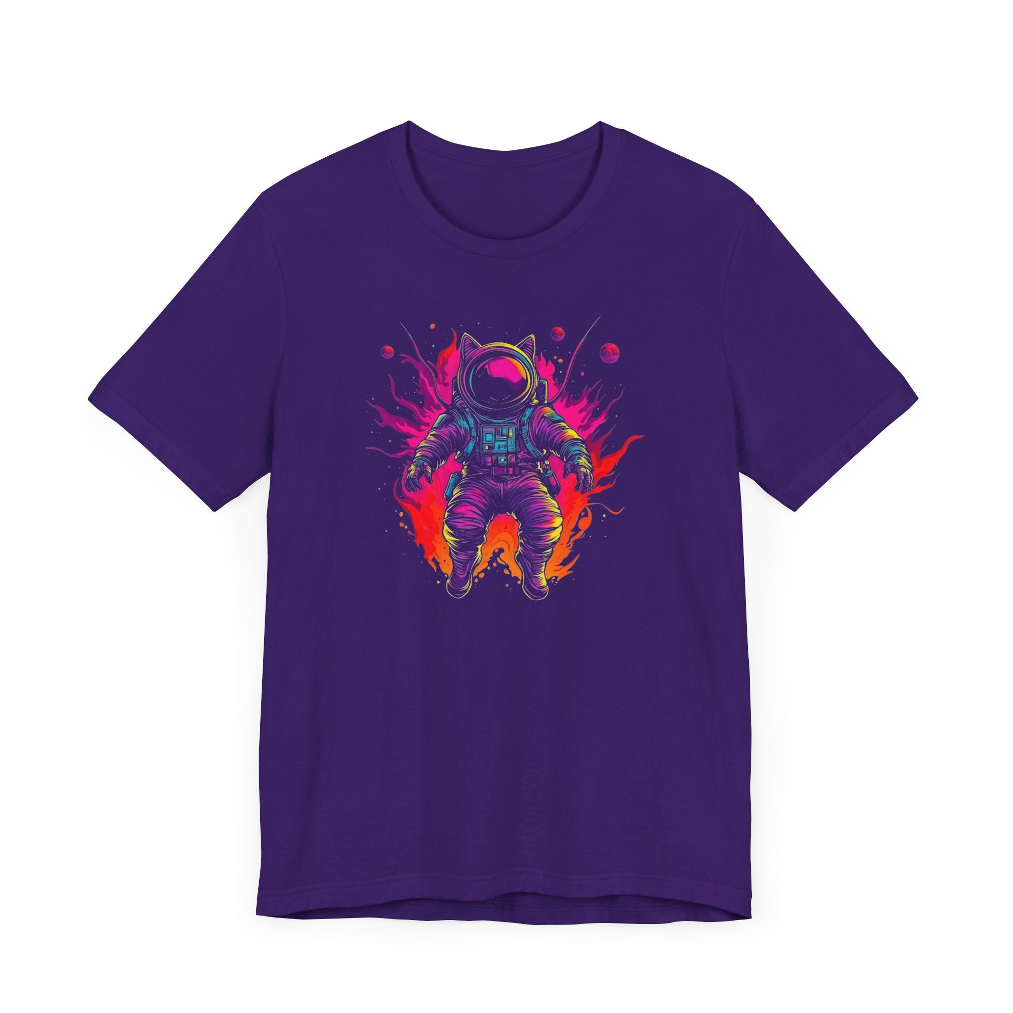 Neon Astronaut Cat T-Shirt
