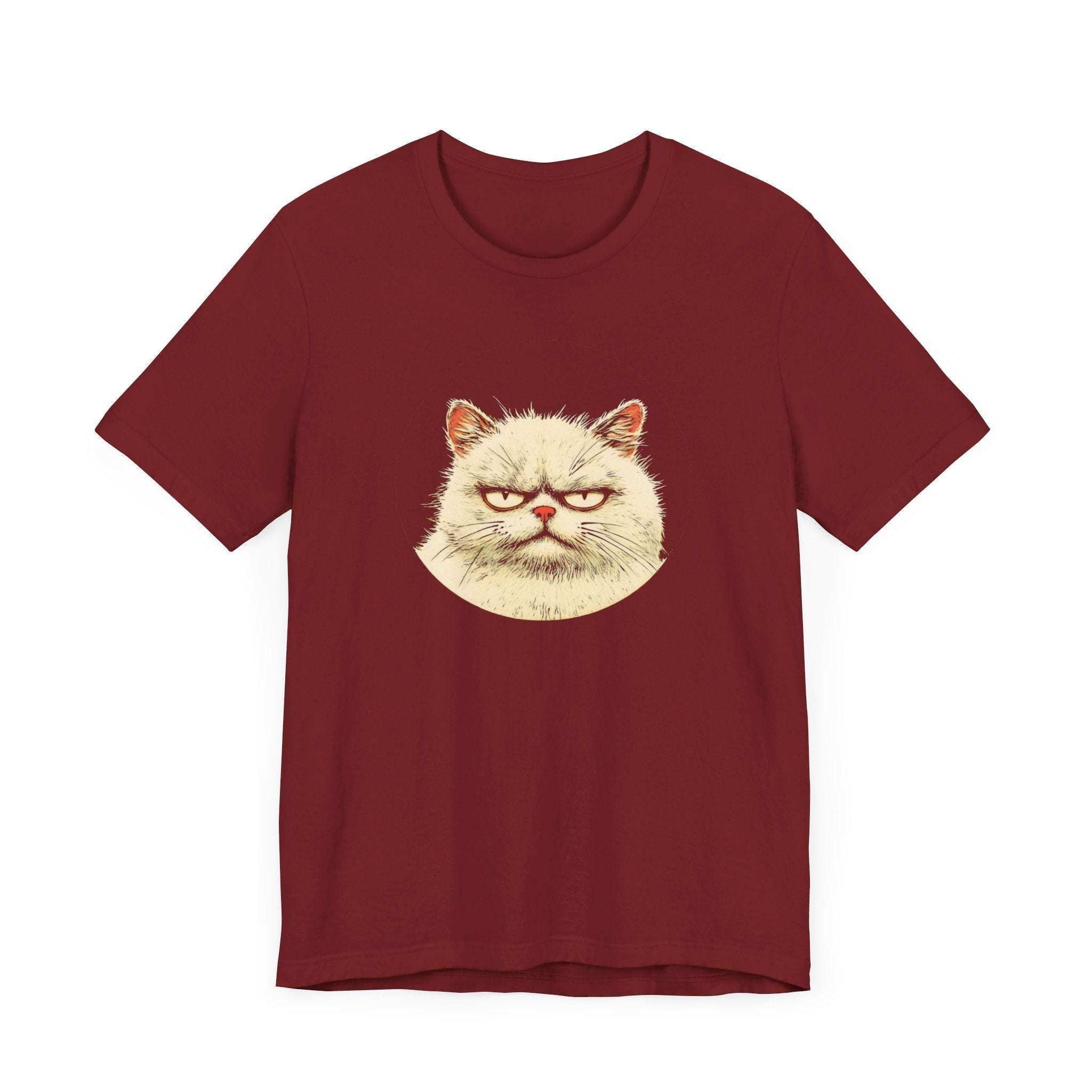 Grumpy Persian Cat Graphic Tee – Vintage Style Cat Lover Shirt
