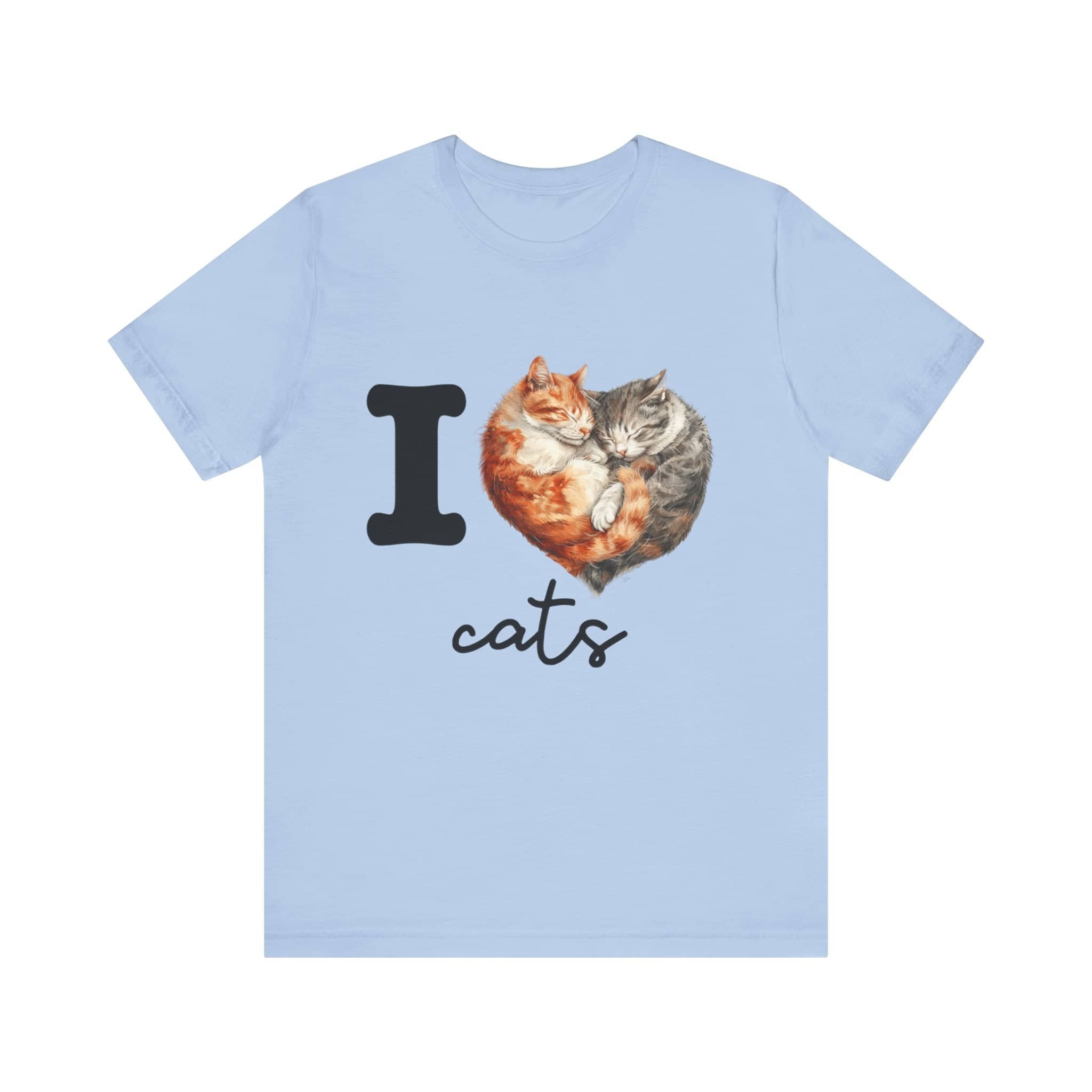 Feline Affection Tee - 'I Heart Cats' Cuddle Short Sleeve Tee