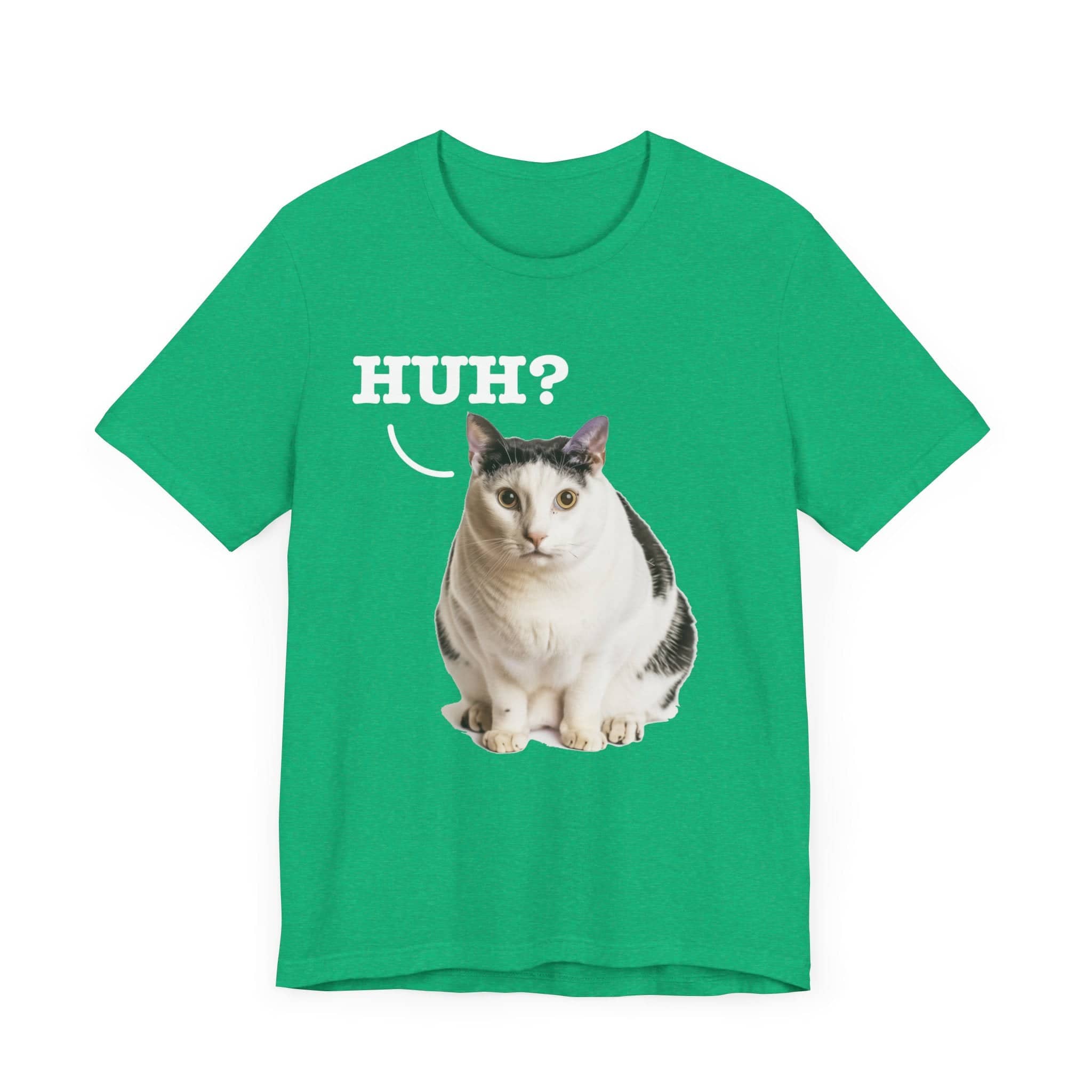 Huh? Cat Meme T-Shirt – Original Art Cat Lover Tee, Unique and Fun - Classic Unisex Jersey Tee, Soft Cotton, Perfect for Cat Lovers