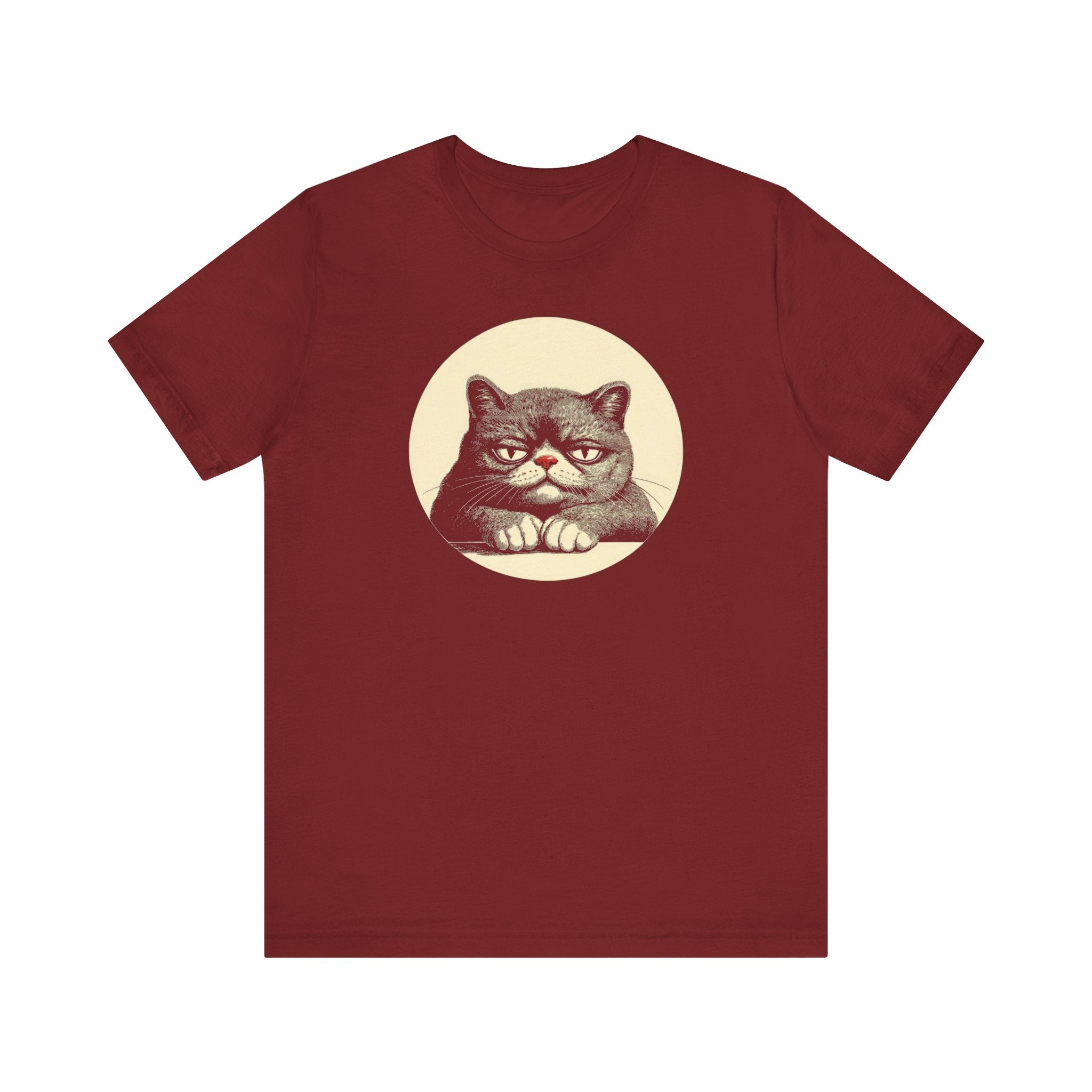 Grumpy Cat Graphic Tee – Vintage Style Cat Lover Shirt