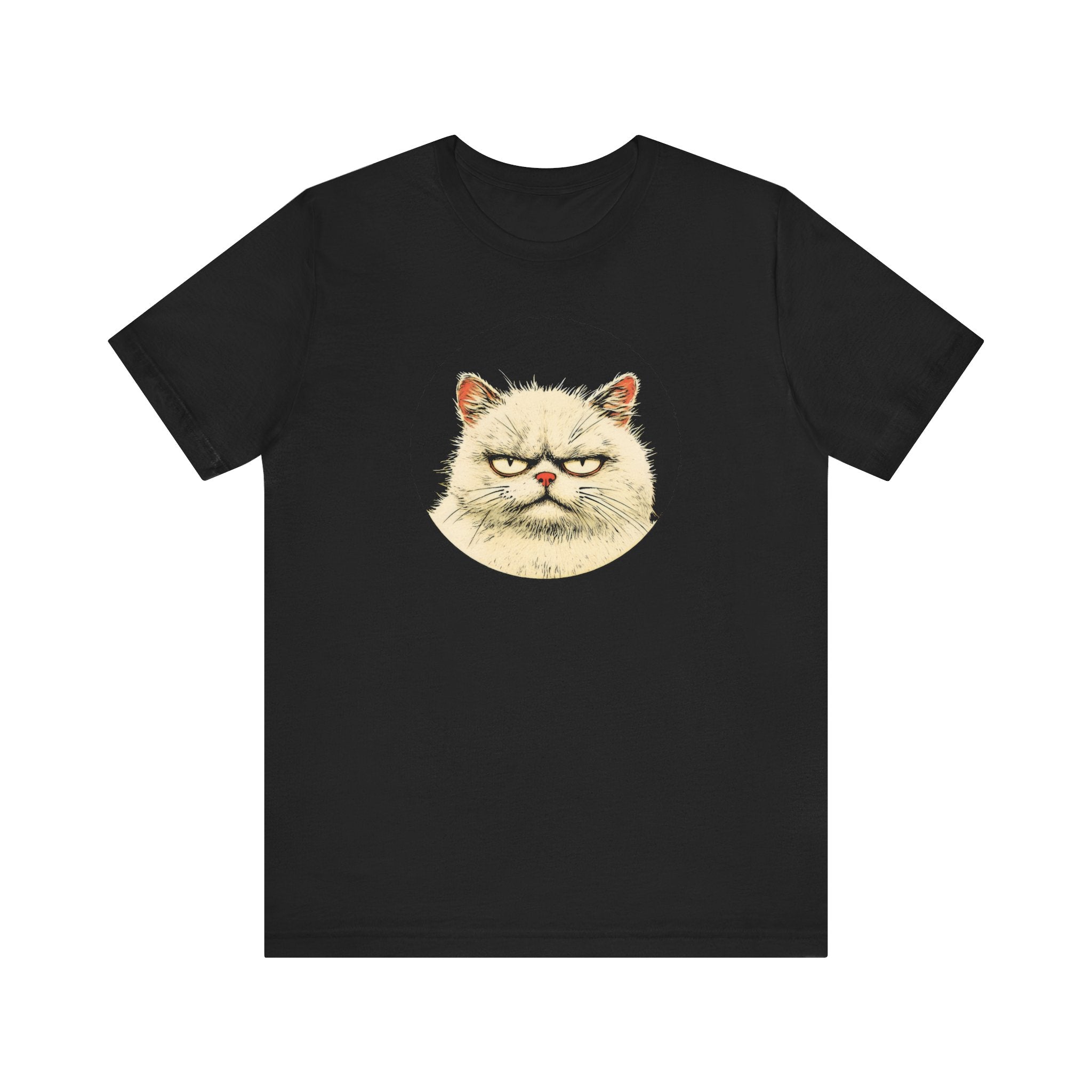 Grumpy Persian Cat Graphic Tee – Vintage Style Cat Lover Shirt