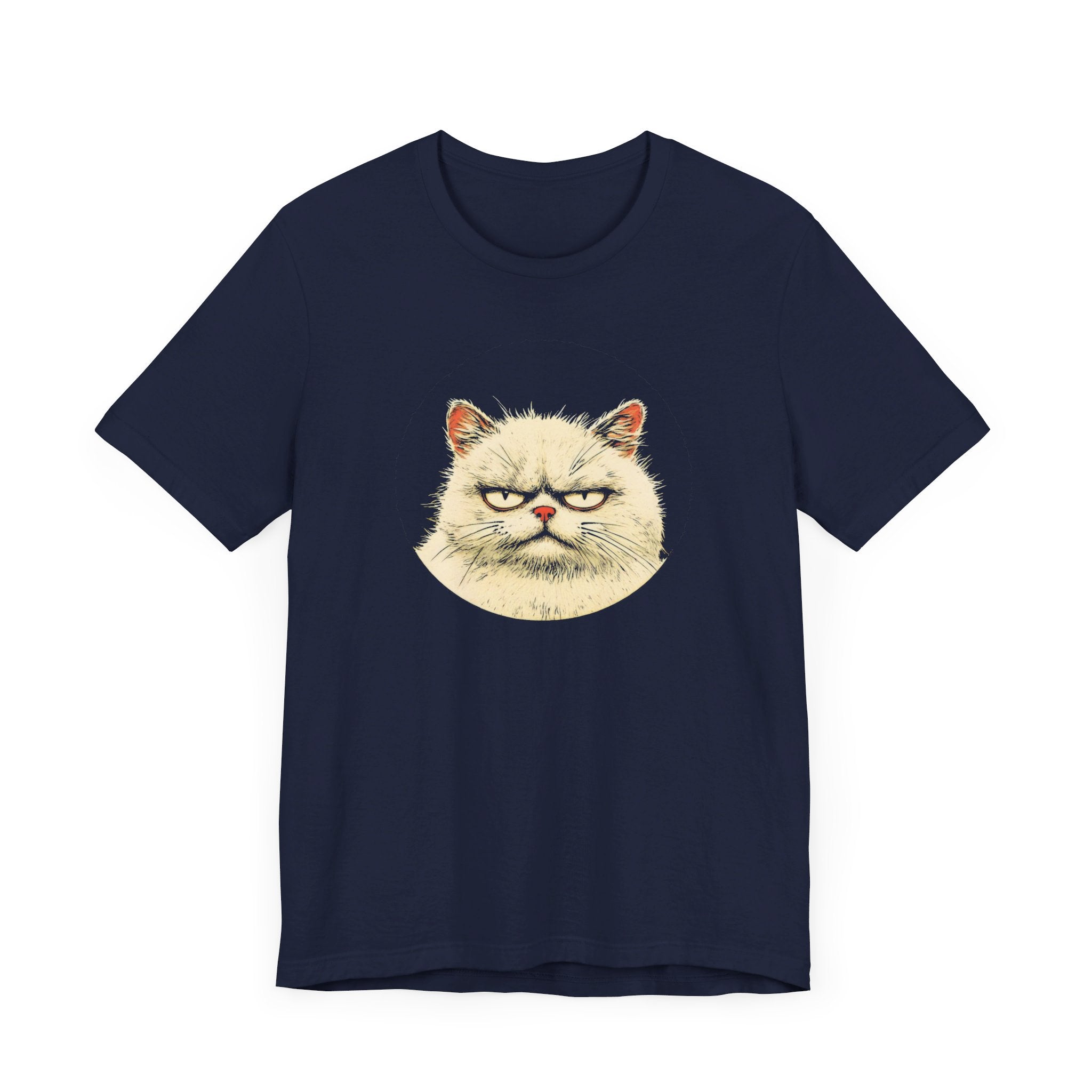 Grumpy Persian Cat Graphic Tee – Vintage Style Cat Lover Shirt