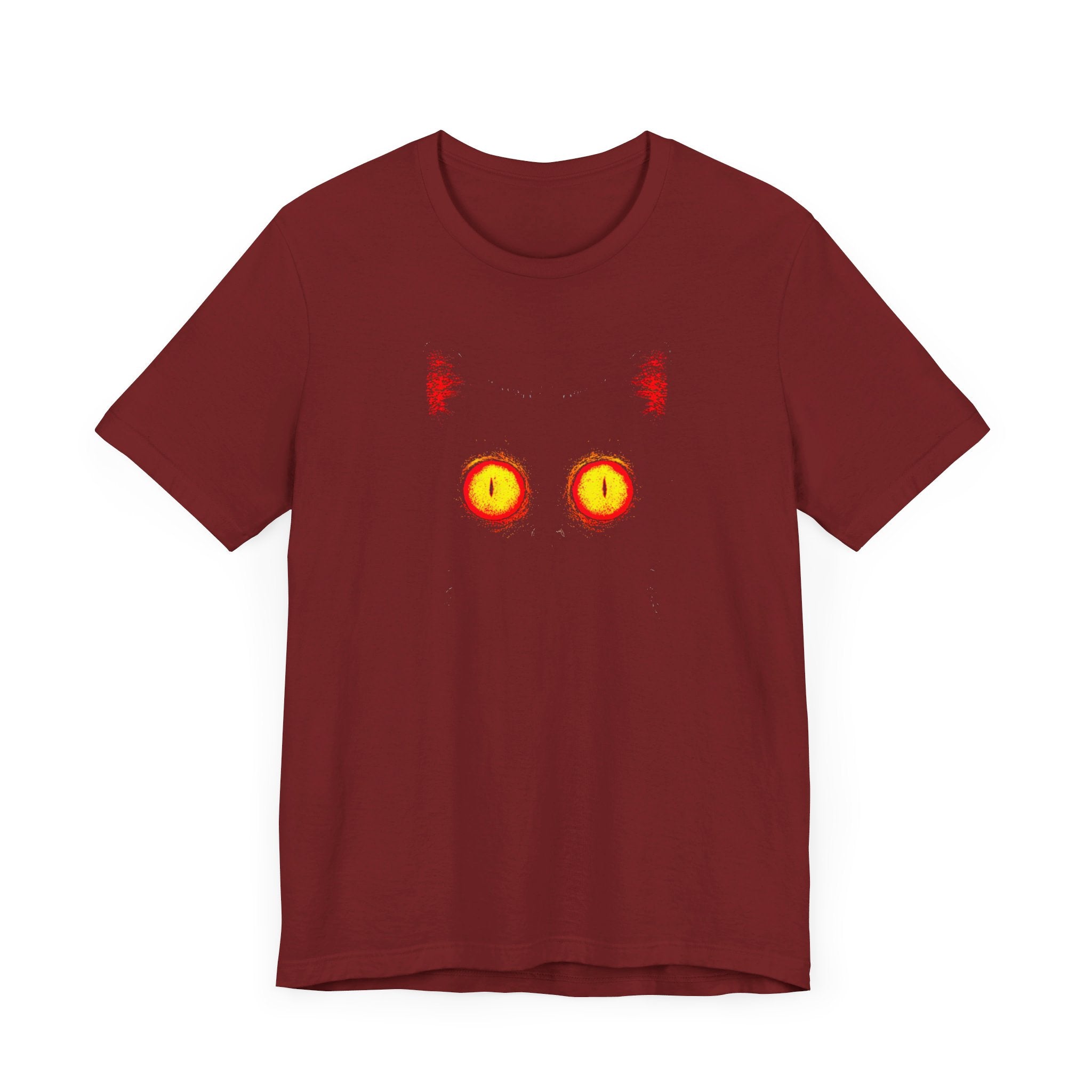Glowing Cat Eyes T-Shirt – Mysterious Black Cat Tee