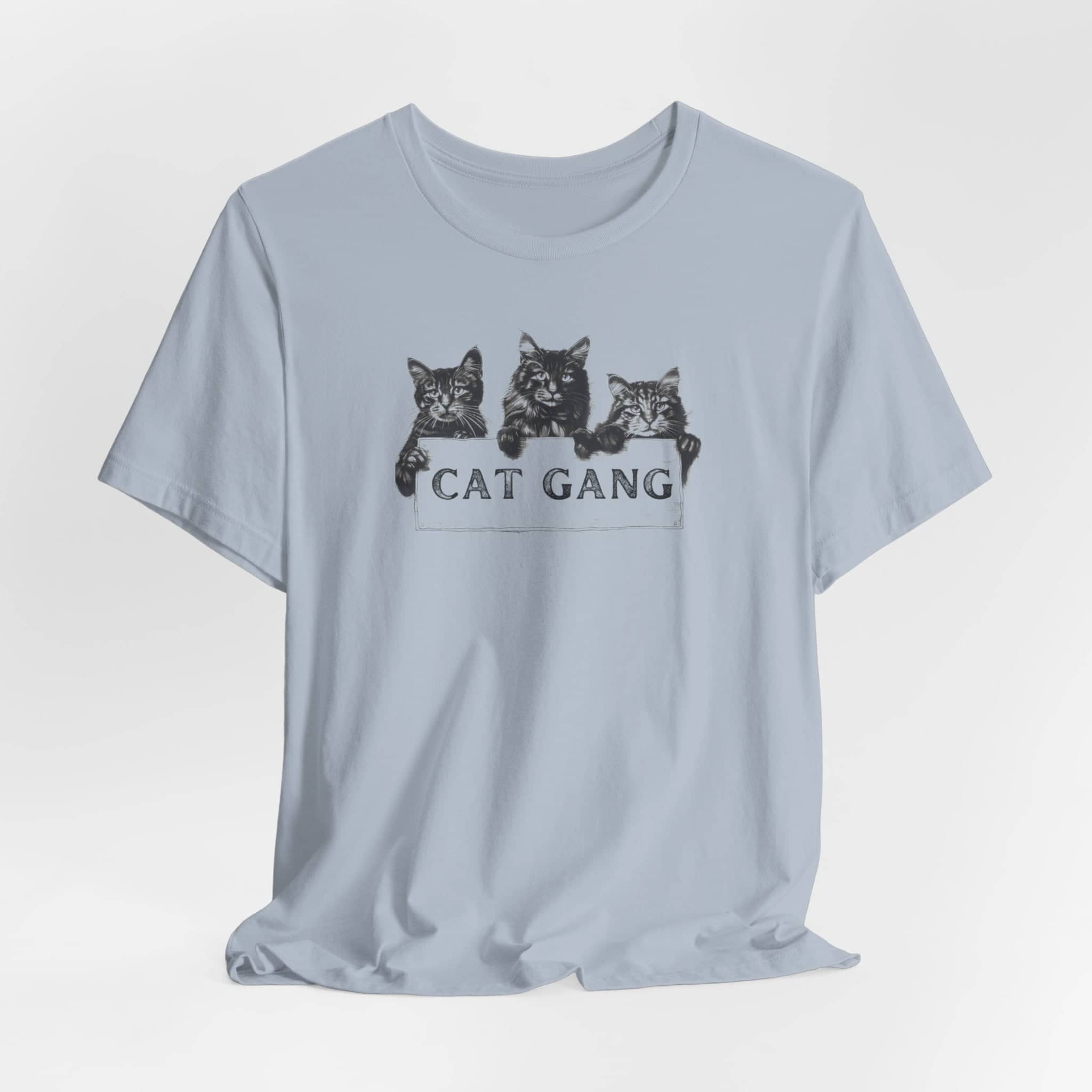 Cat Gang Shirt Funny Cat Lover Unisex Jersey Short Sleeve Tee