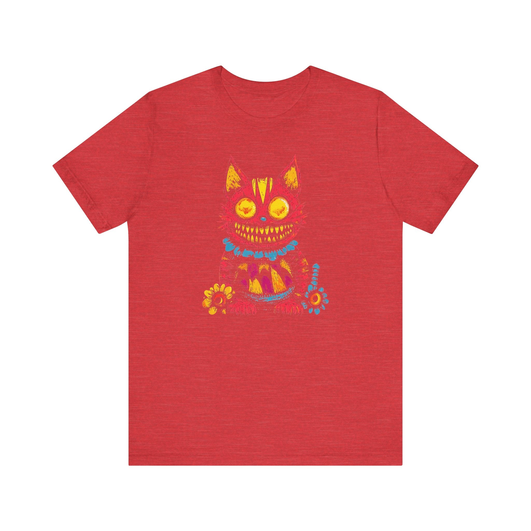 Psychedelic Grinning Cat Graphic Tee