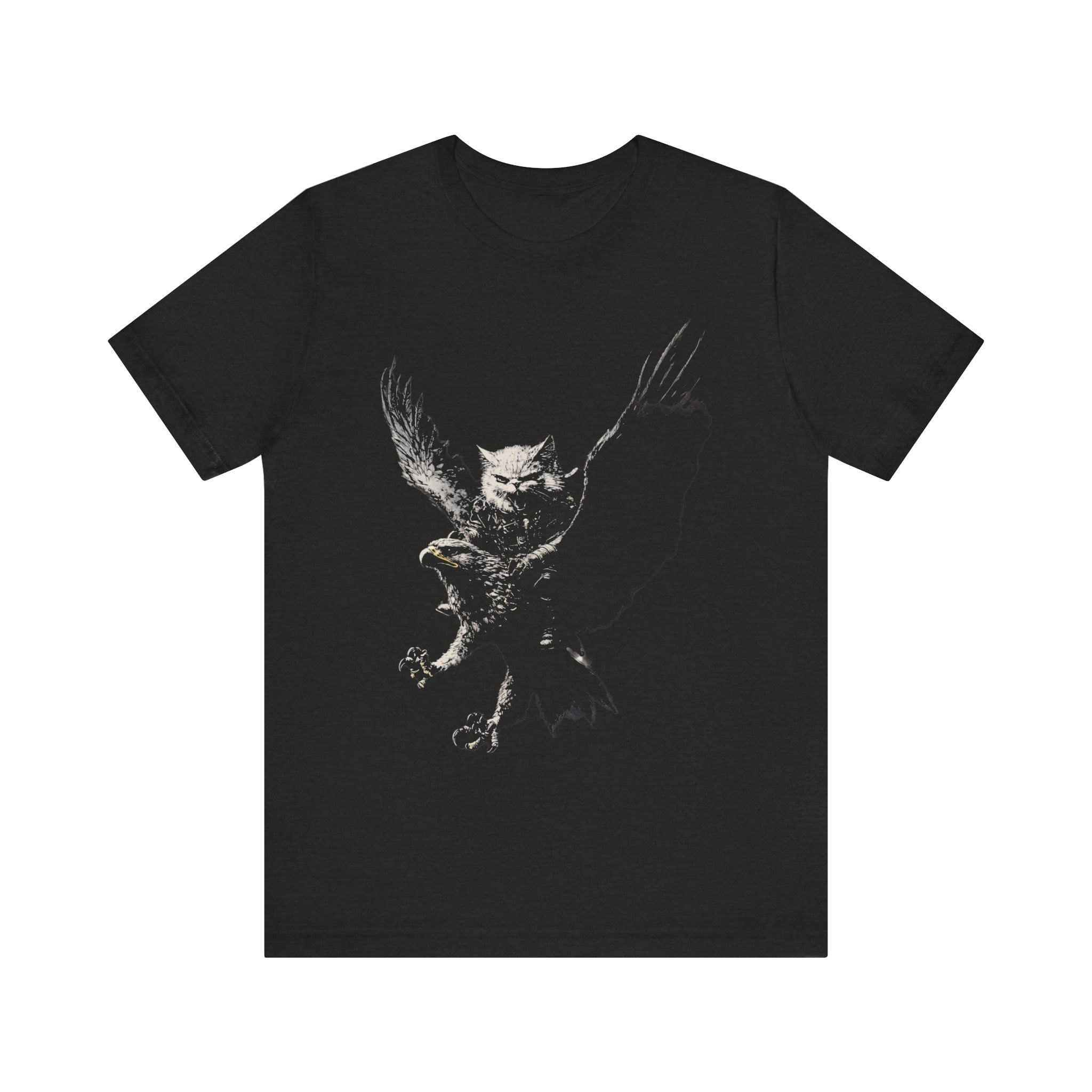 Epic Cat Eagle Graphic Tee – Bold Animal Battle Shirt