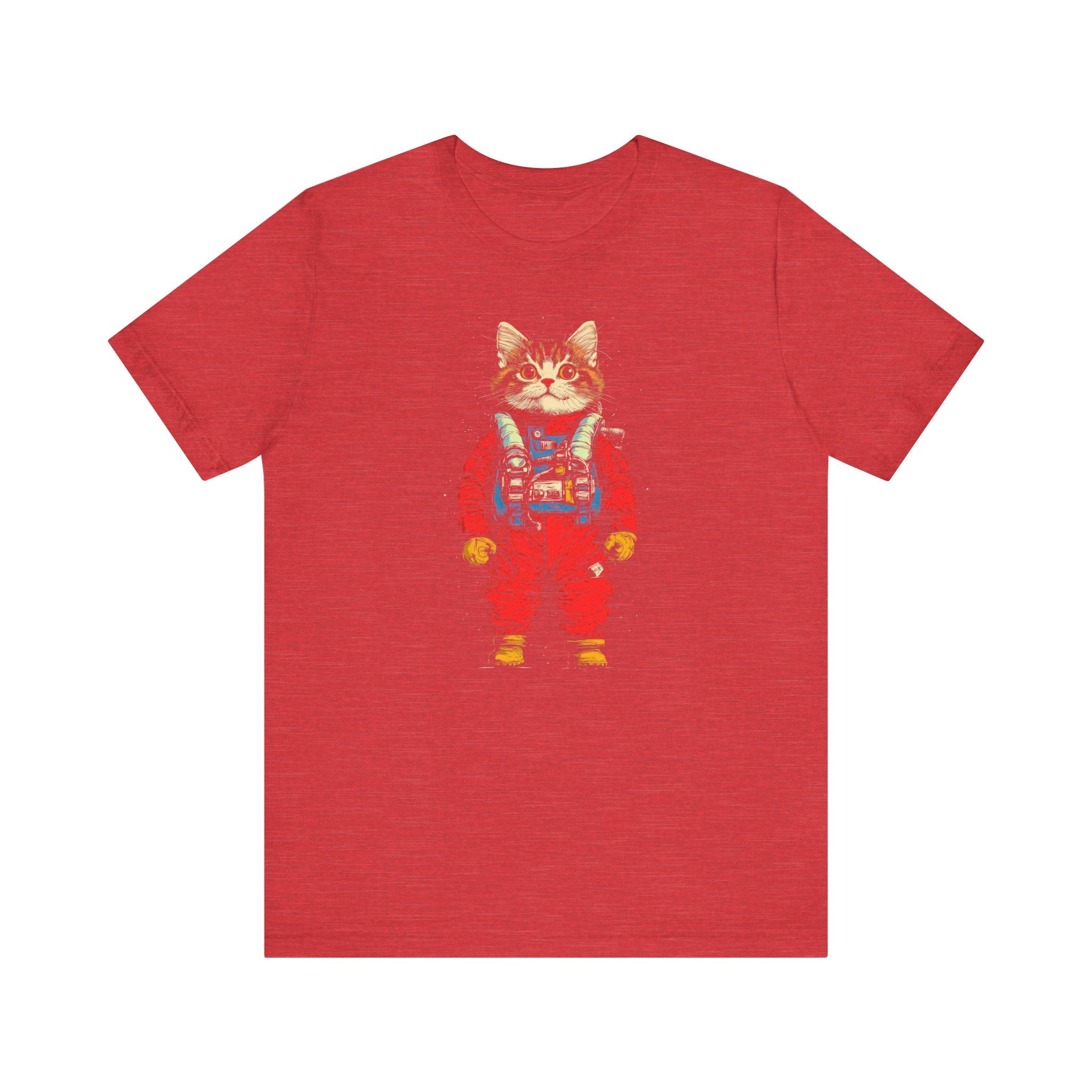 Astronaut Kitten in Red Spacesuit T-Shirt