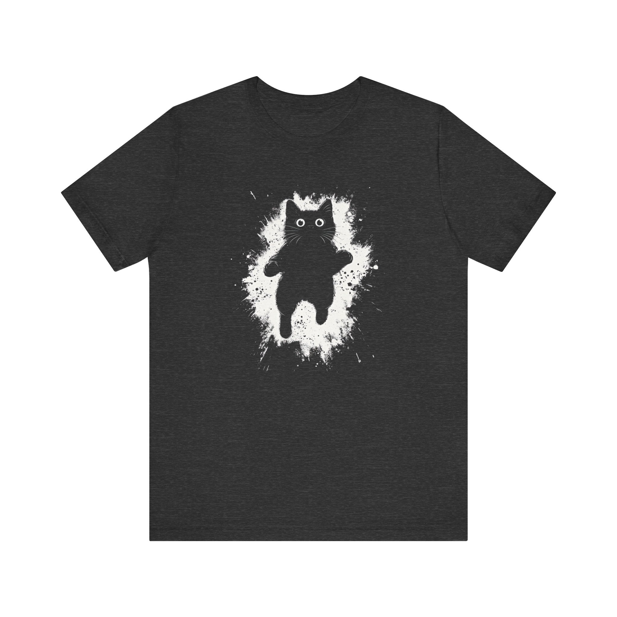 Floating Cat T-Shirt Minimalist and Quirky Design