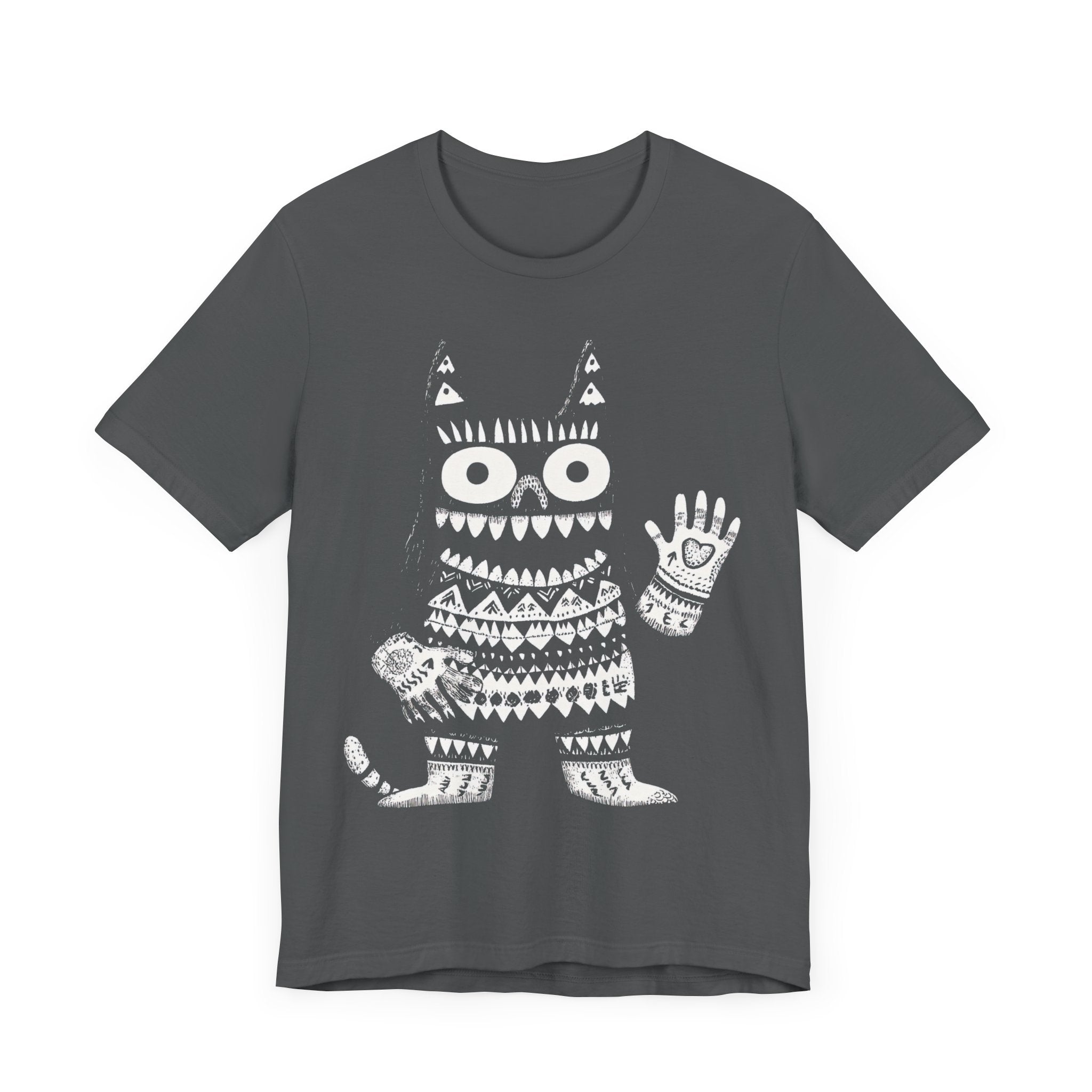 Tribal Pattern Cat Graphic Tee
