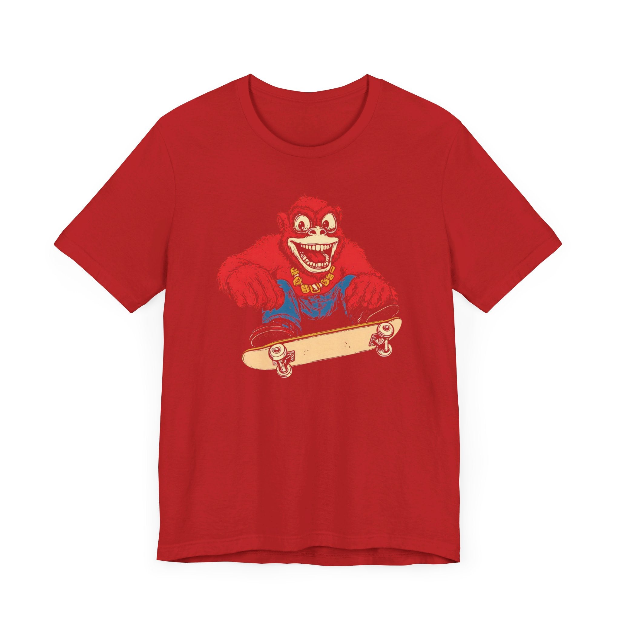 Skateboarding Gorilla T-Shirt - Cool Retro Style Ape Graphic Tee