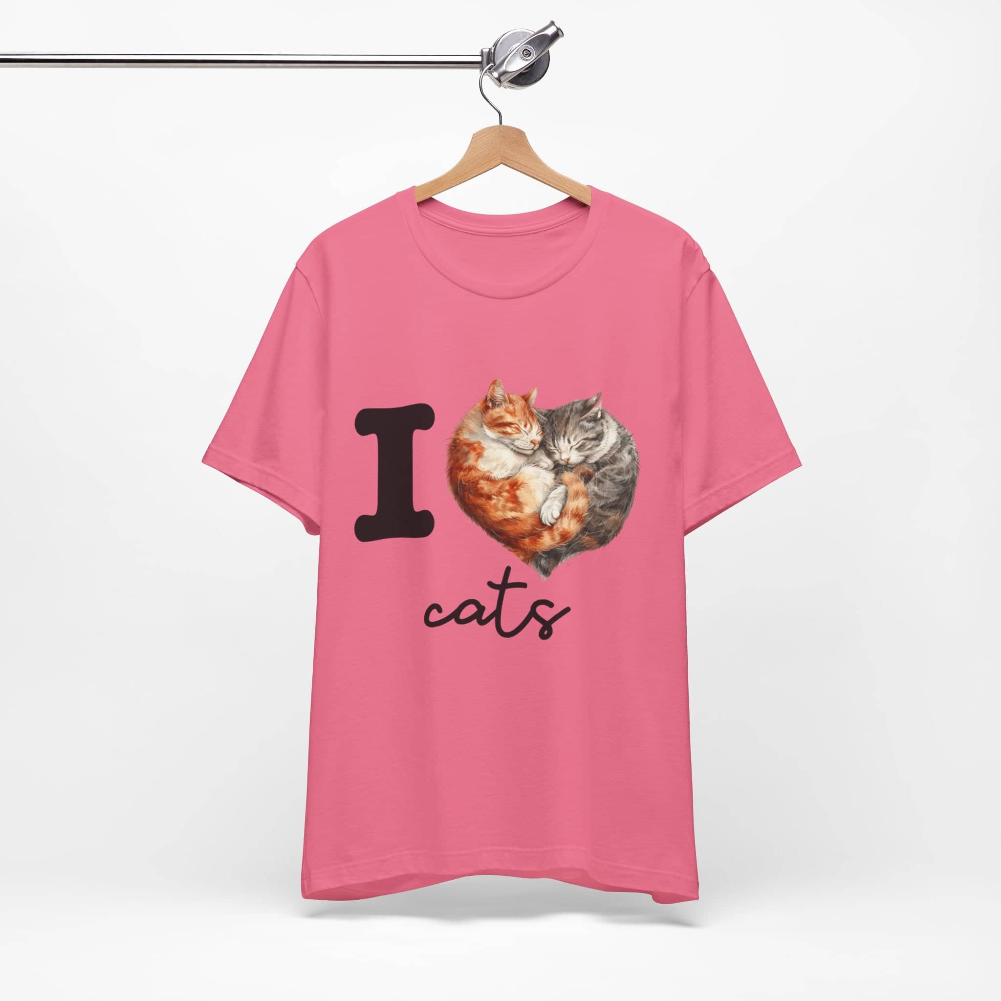Feline Affection Tee - 'I Heart Cats' Cuddle Short Sleeve Tee