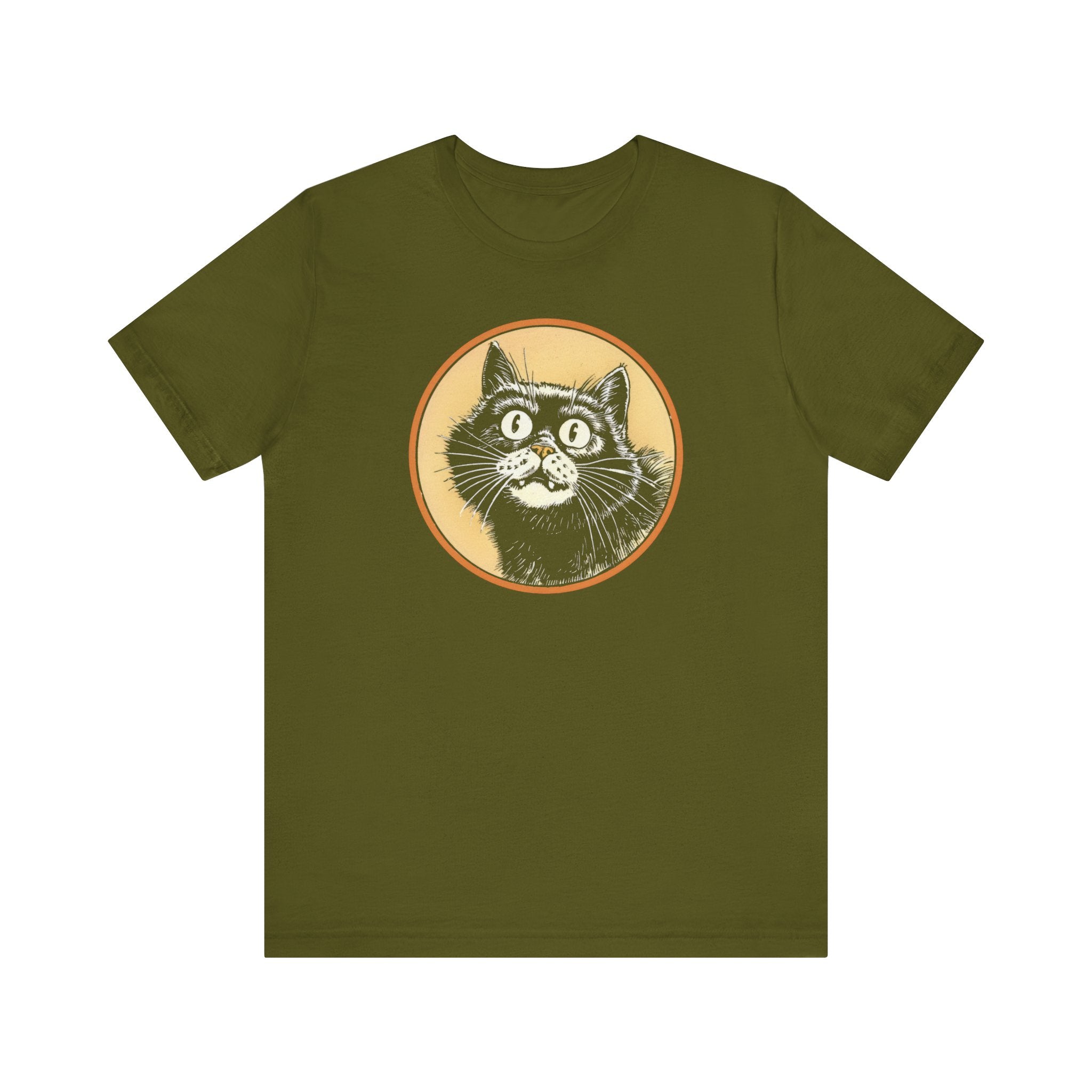 Happy Cat Graphic Tee – Vintage Style Cat Lover Shirt