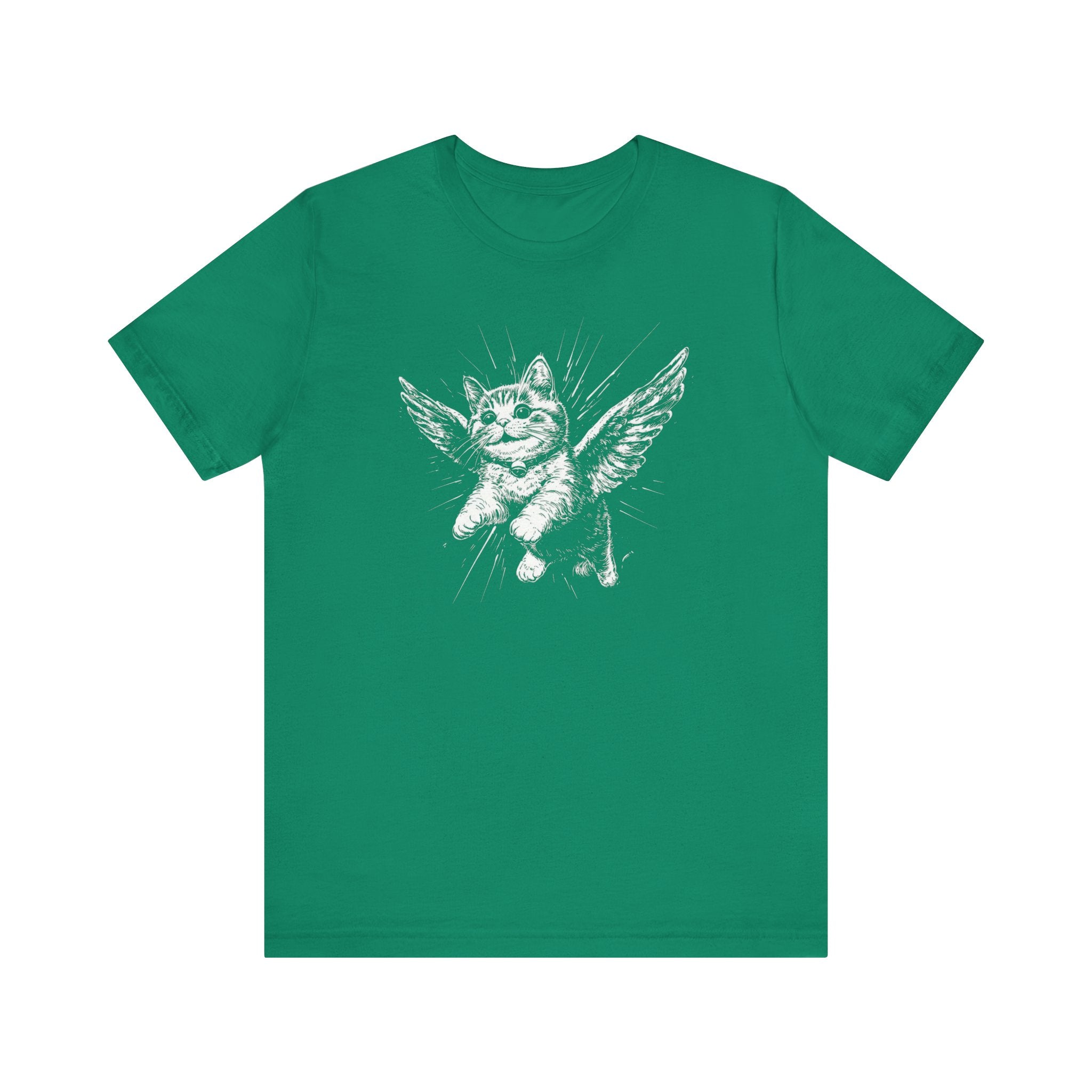 Flying Kitten with Angel Wings Graphic T-Shirt