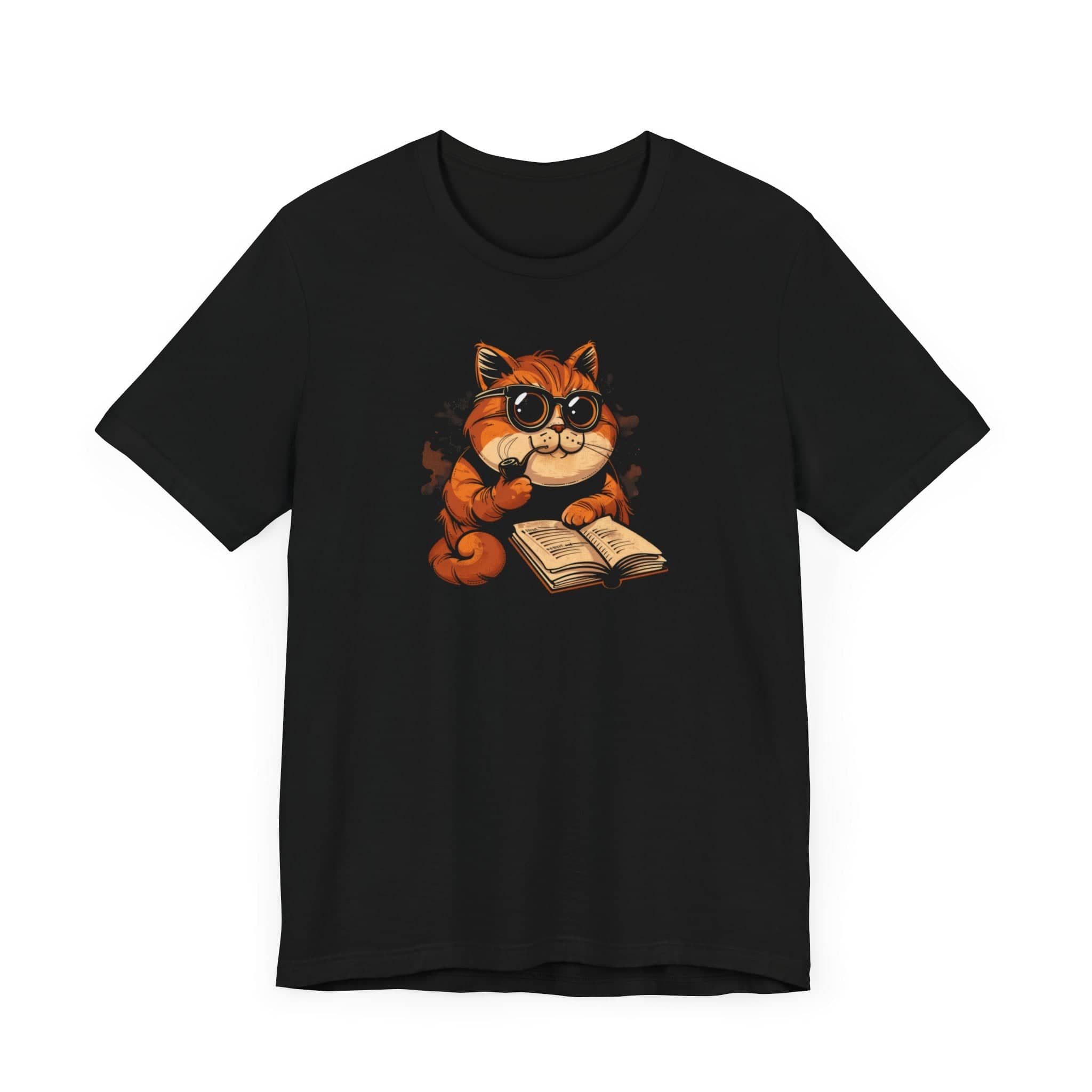 Sophisticated Cat Reading Shirt Funny Cat Lover Tee