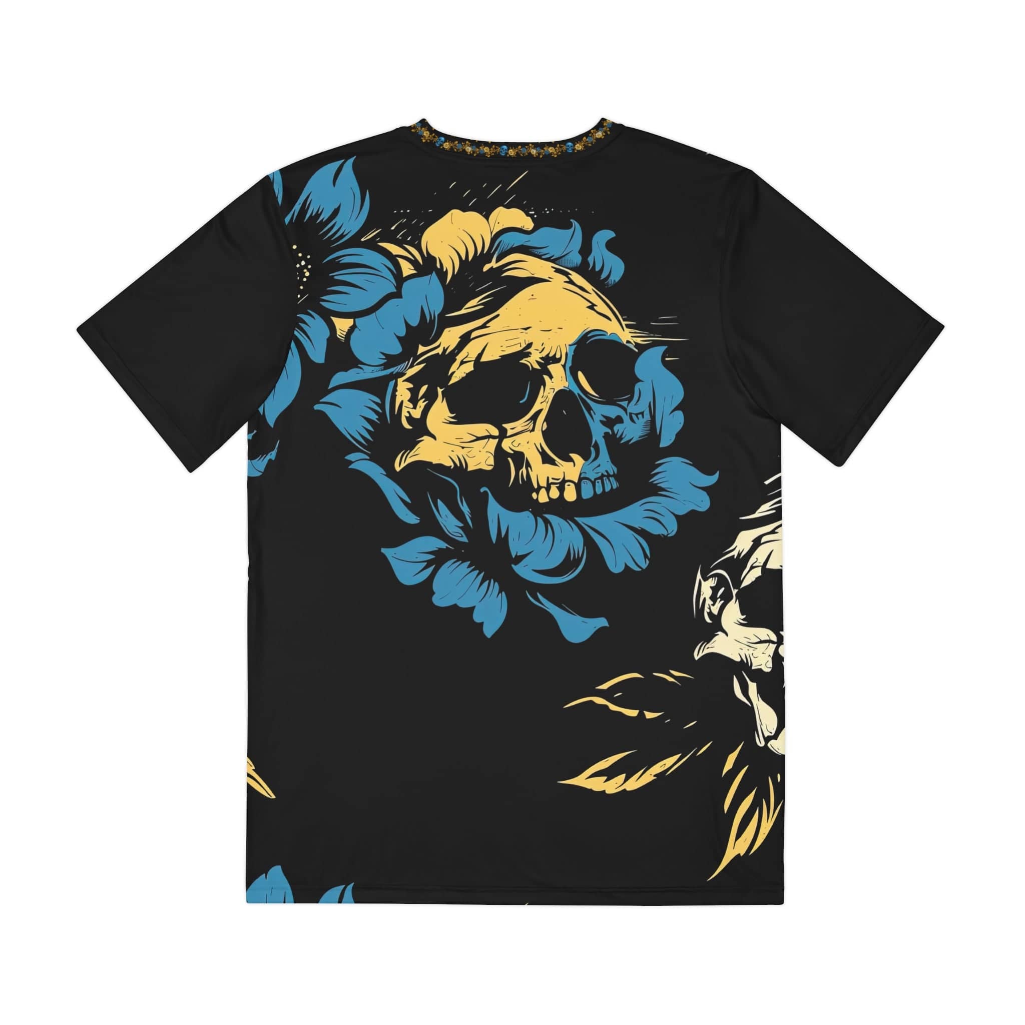 Eternal Bloom Skull AOP Men's Shirt Men's Polyester Tee (AOP)