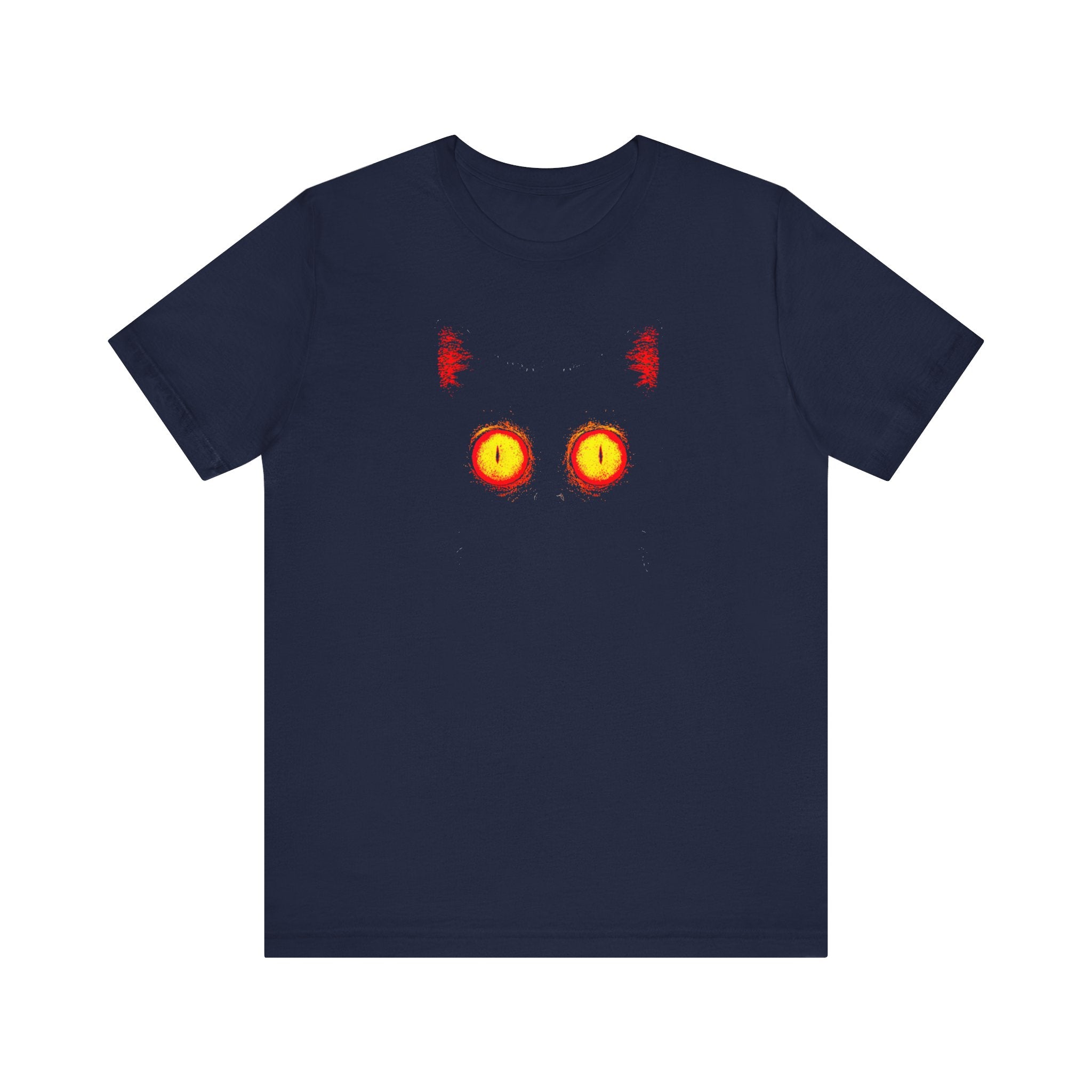 Glowing Cat Eyes T-Shirt – Mysterious Black Cat Tee