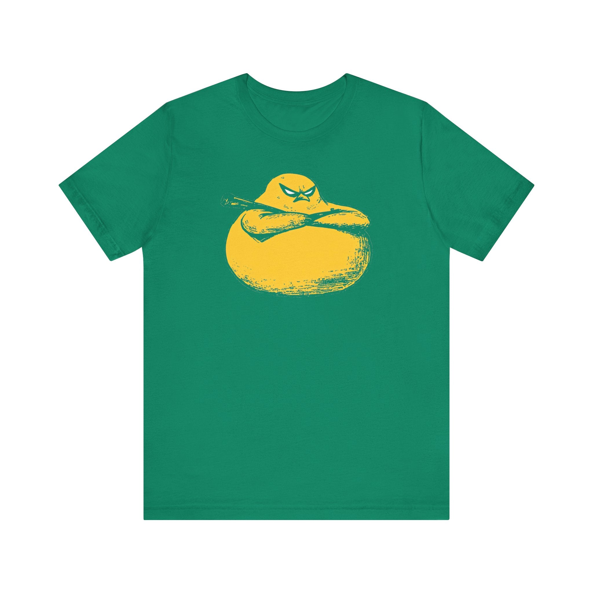 Tough Yellow Chicken Blob with Bat Graphic Tee
